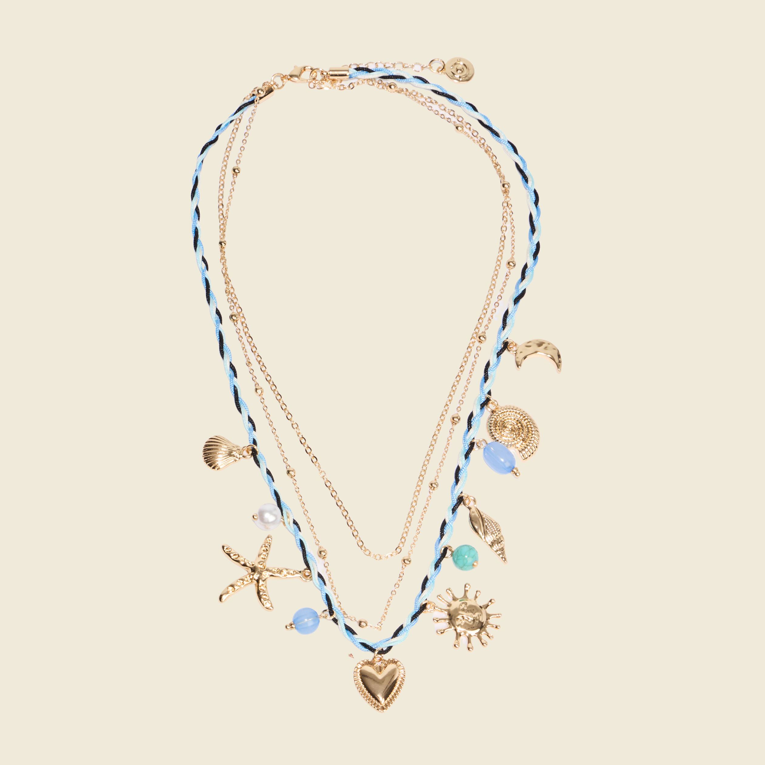 Collier bleu marine femme
