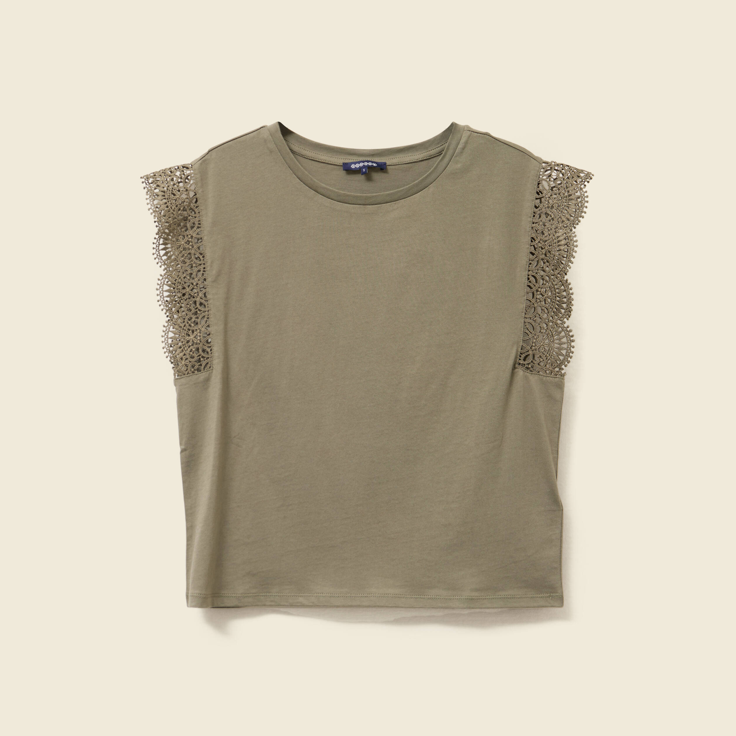 t shirt manches courtes vert kaki femme T-shirt manches courtes vert kaki femme