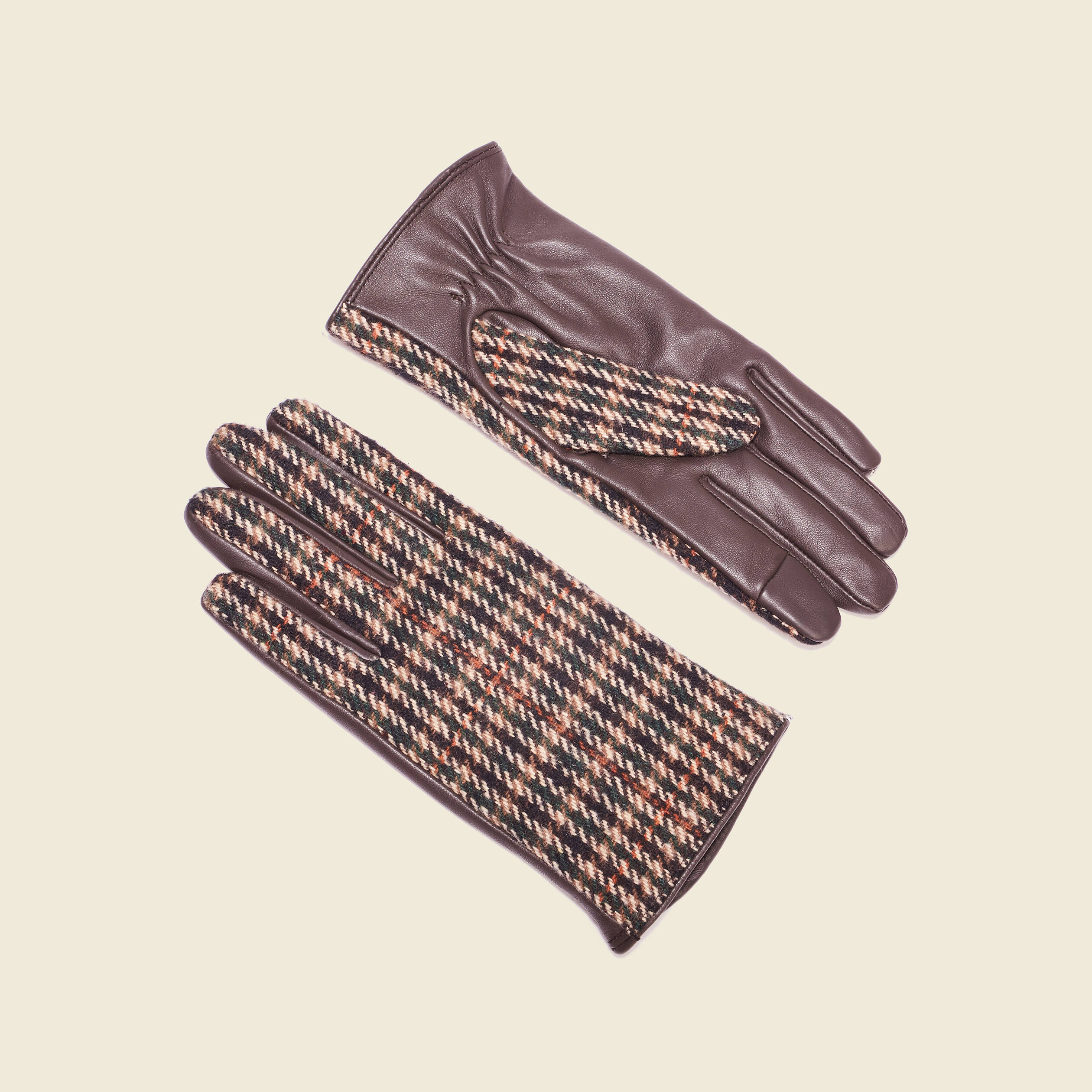 gants en cuir marron femme Gants en cuir marron femme