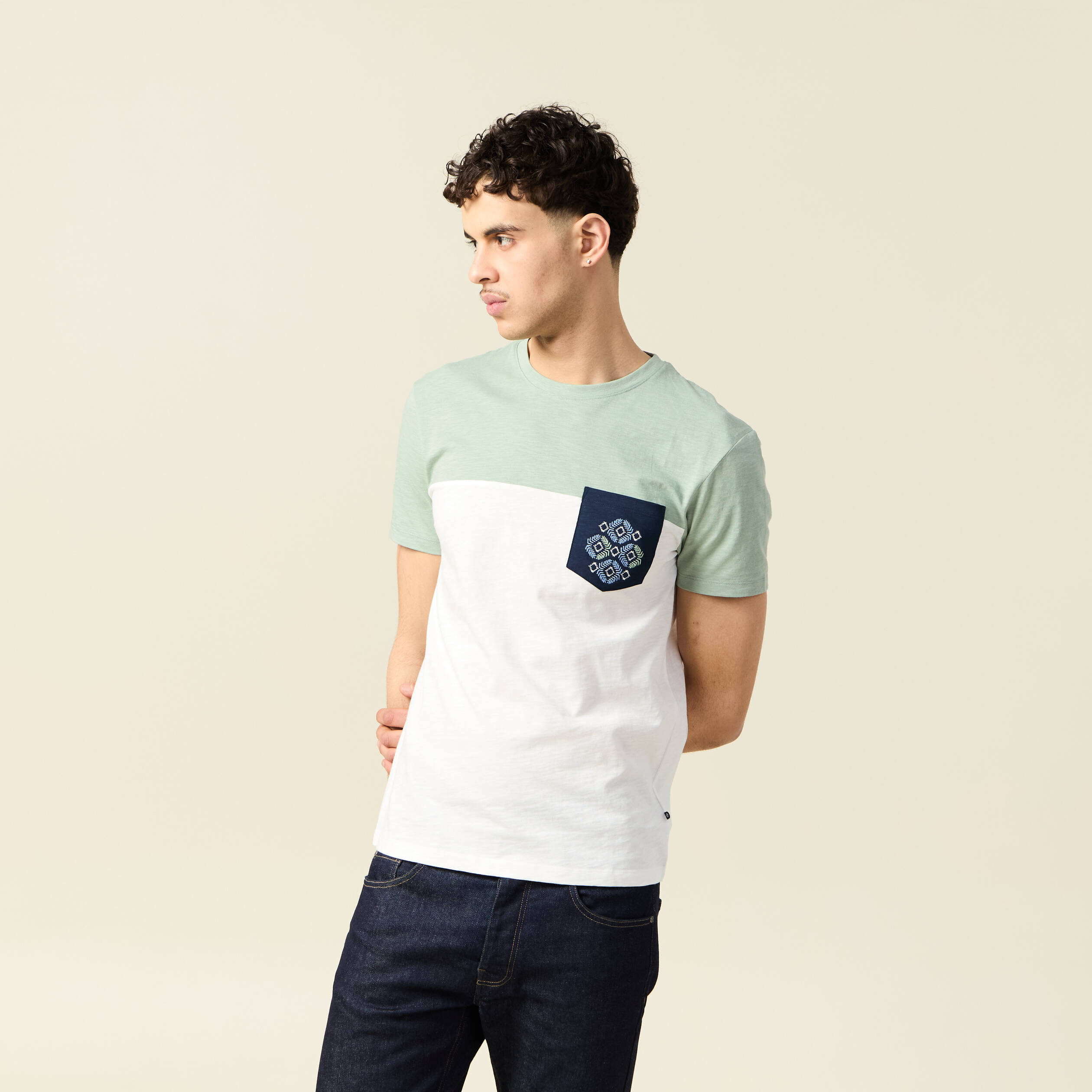 t shirt manches courtes vert olive homme T-shirt manches courtes vert olive homme