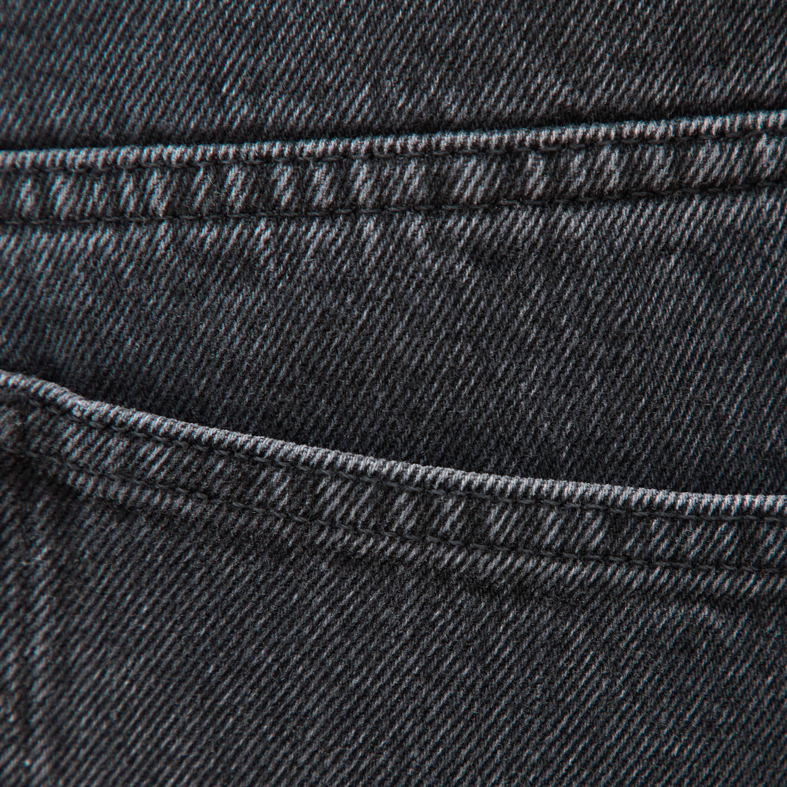 Jeans large longueur 32 en coton denim noir homme