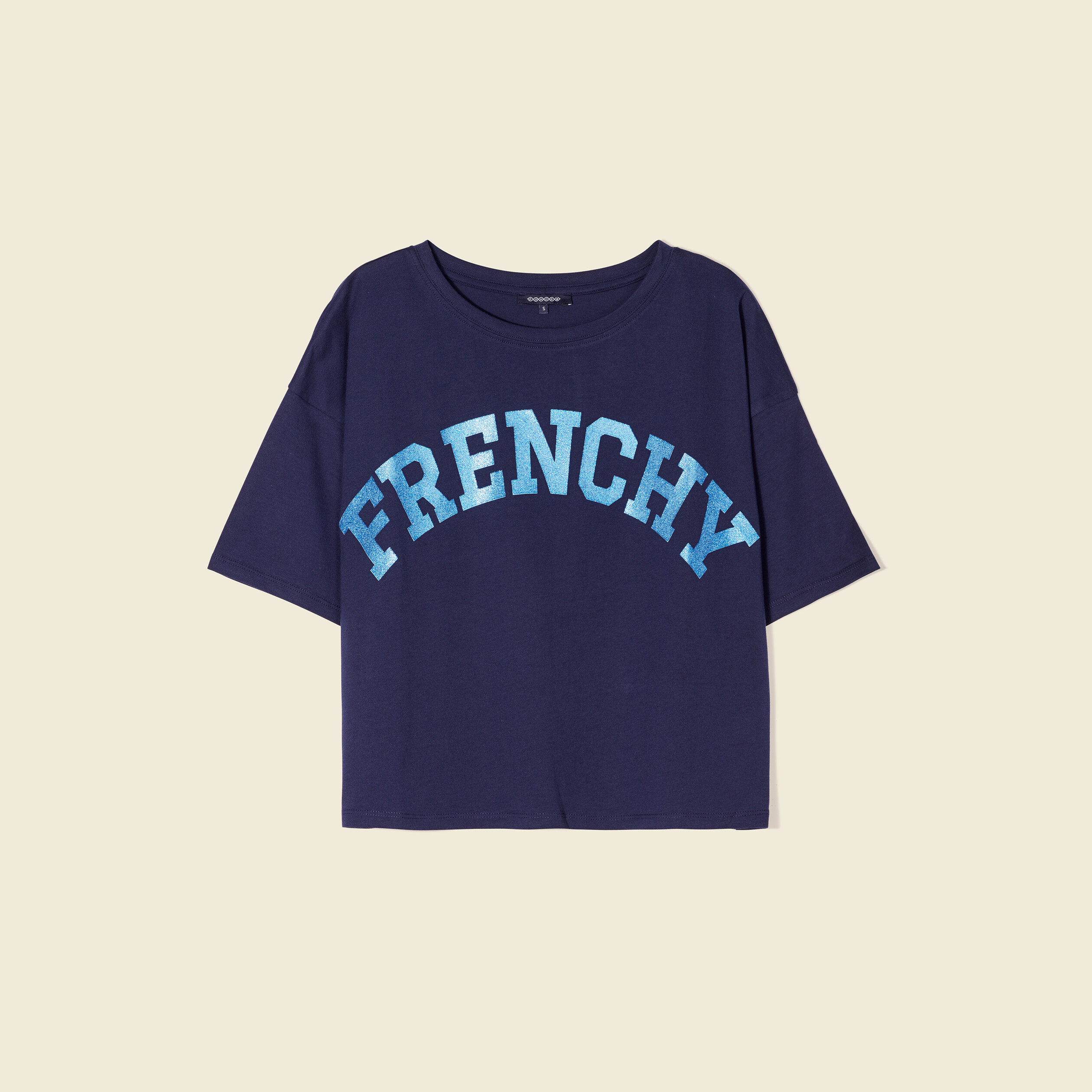 t shirt manches courtes bleu marine femme T-shirt manches courtes bleu marine femme