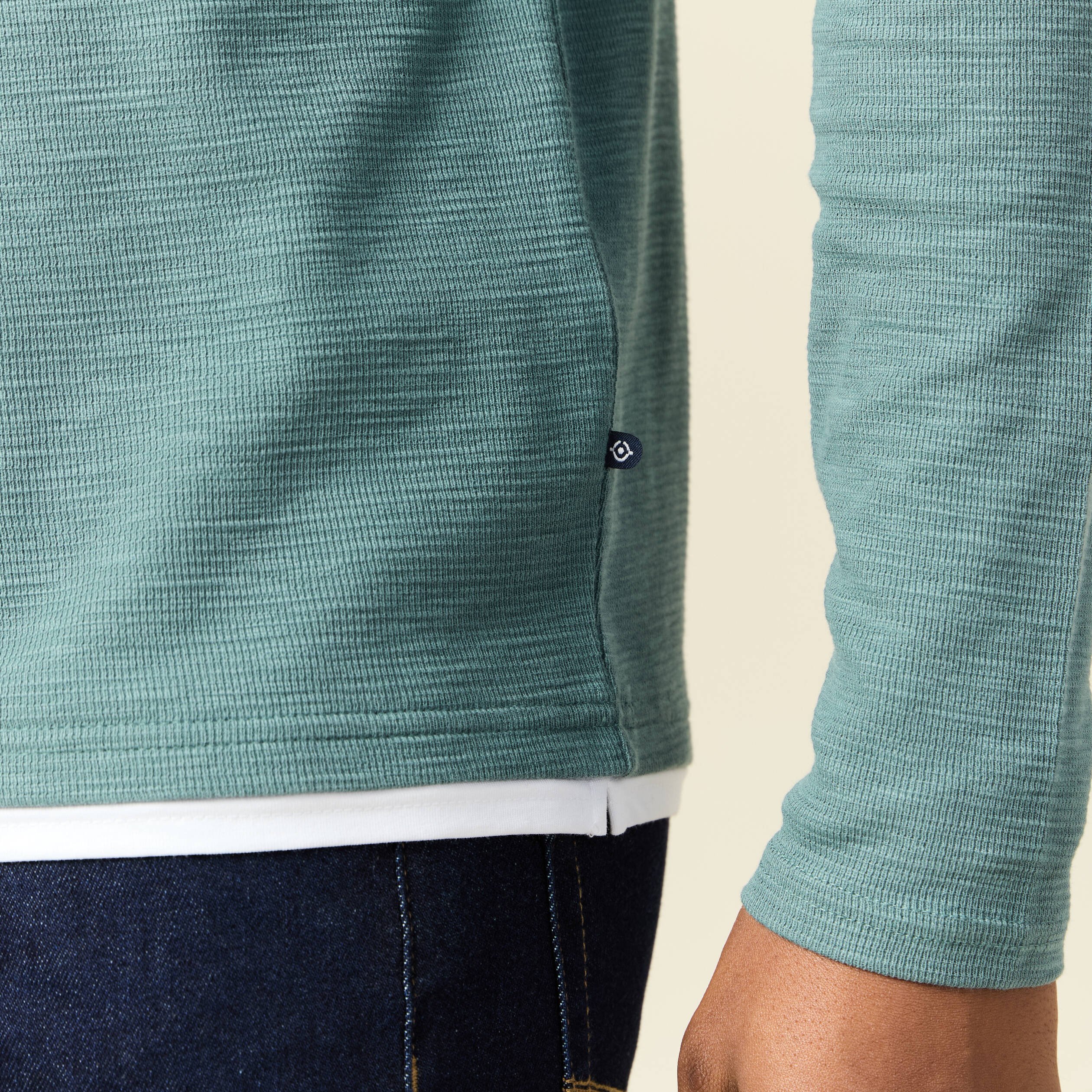 t shirt manches longues vert fonce homme T-shirt manches longues vert foncé homme