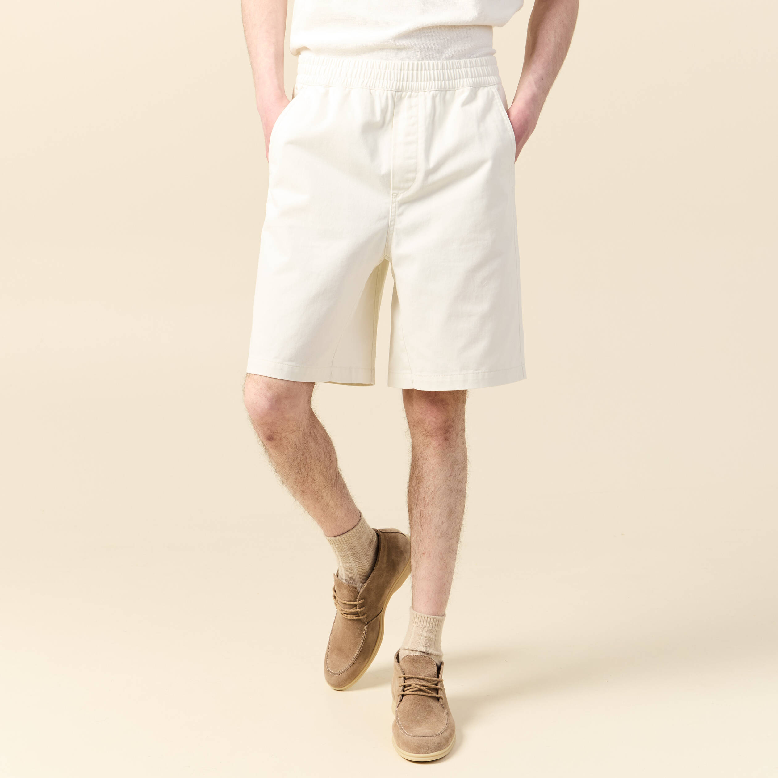 bermuda droit ecru homme Bermuda droit ecru homme