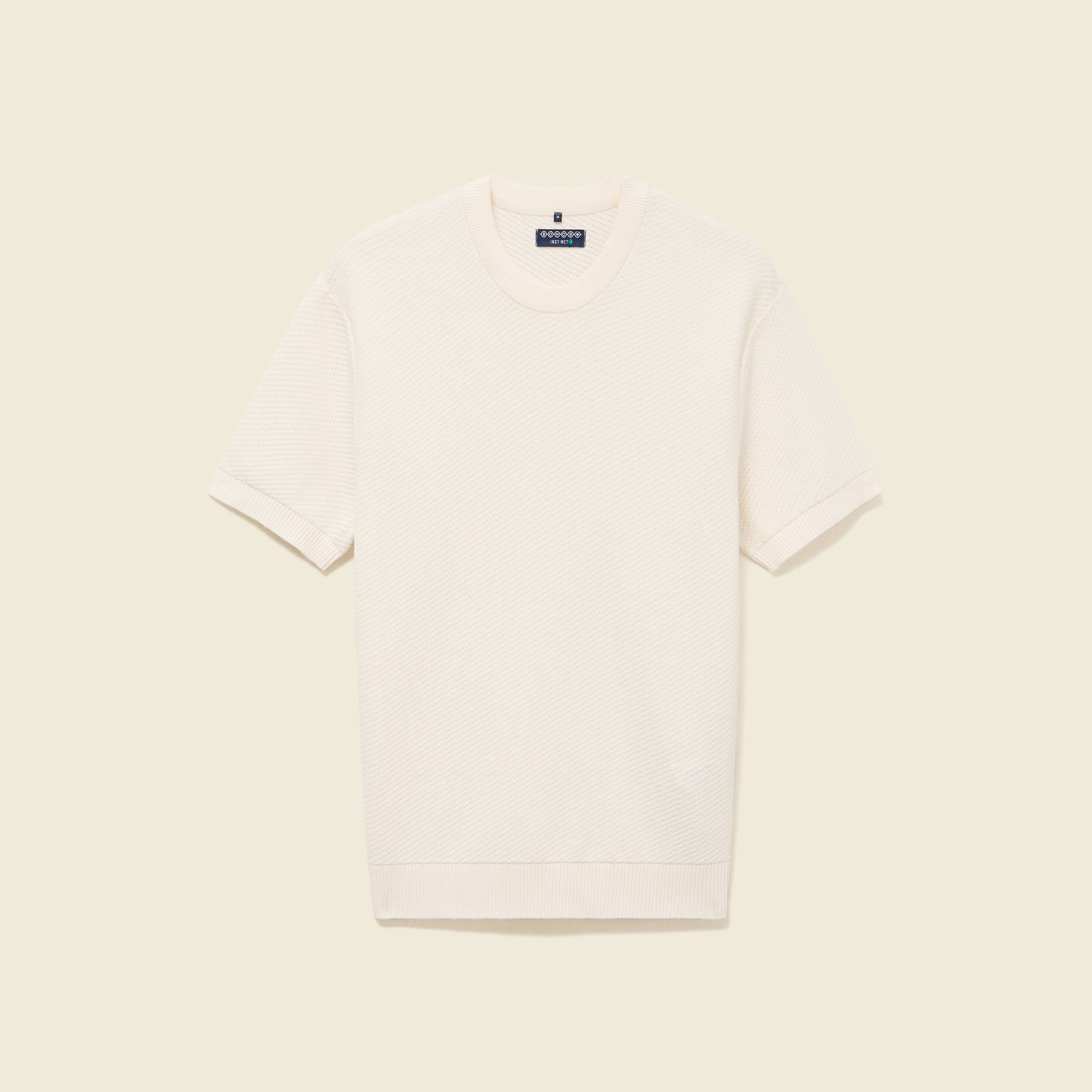 T-shirt en coton ecru homme
