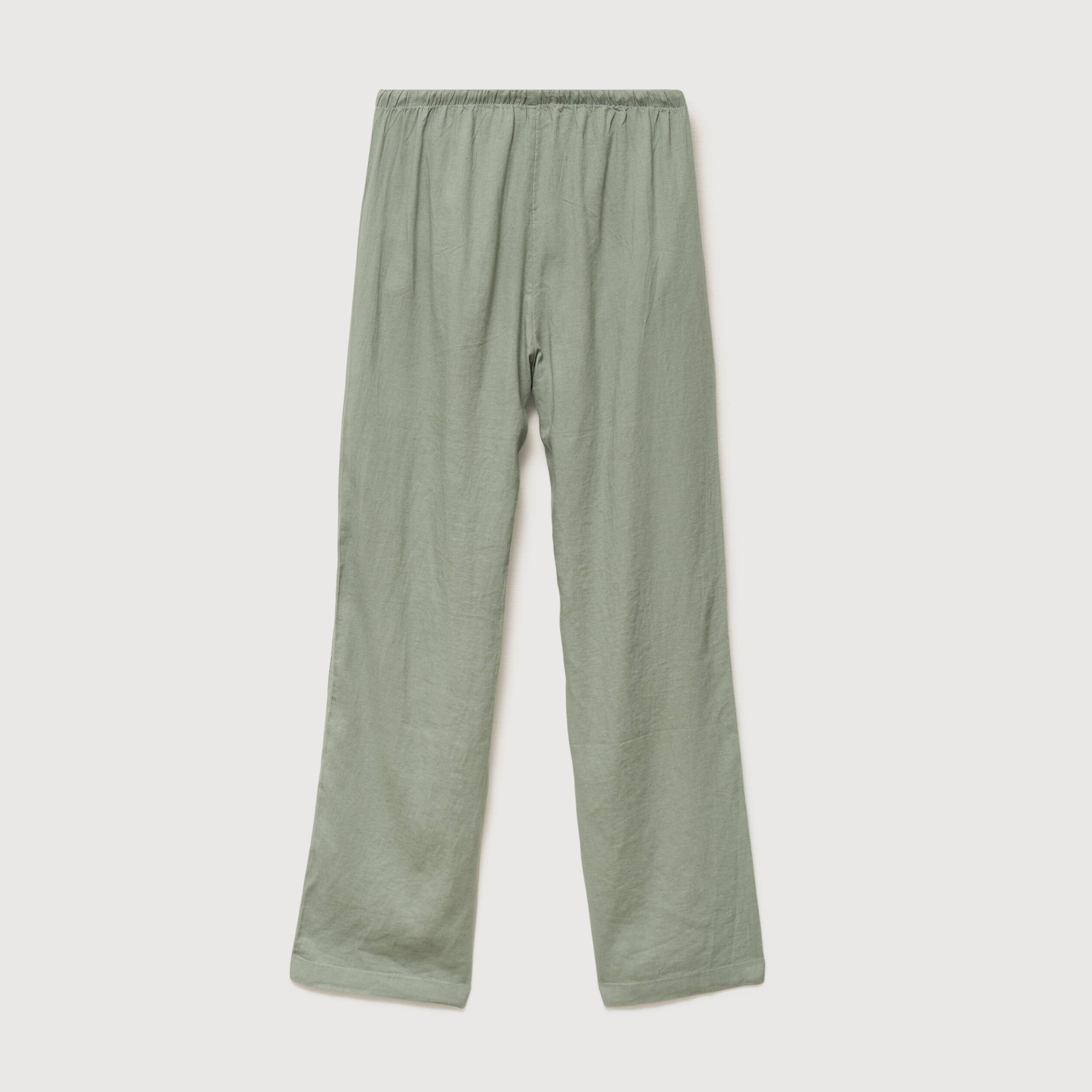 Pantalon standard fluide vert kaki femme