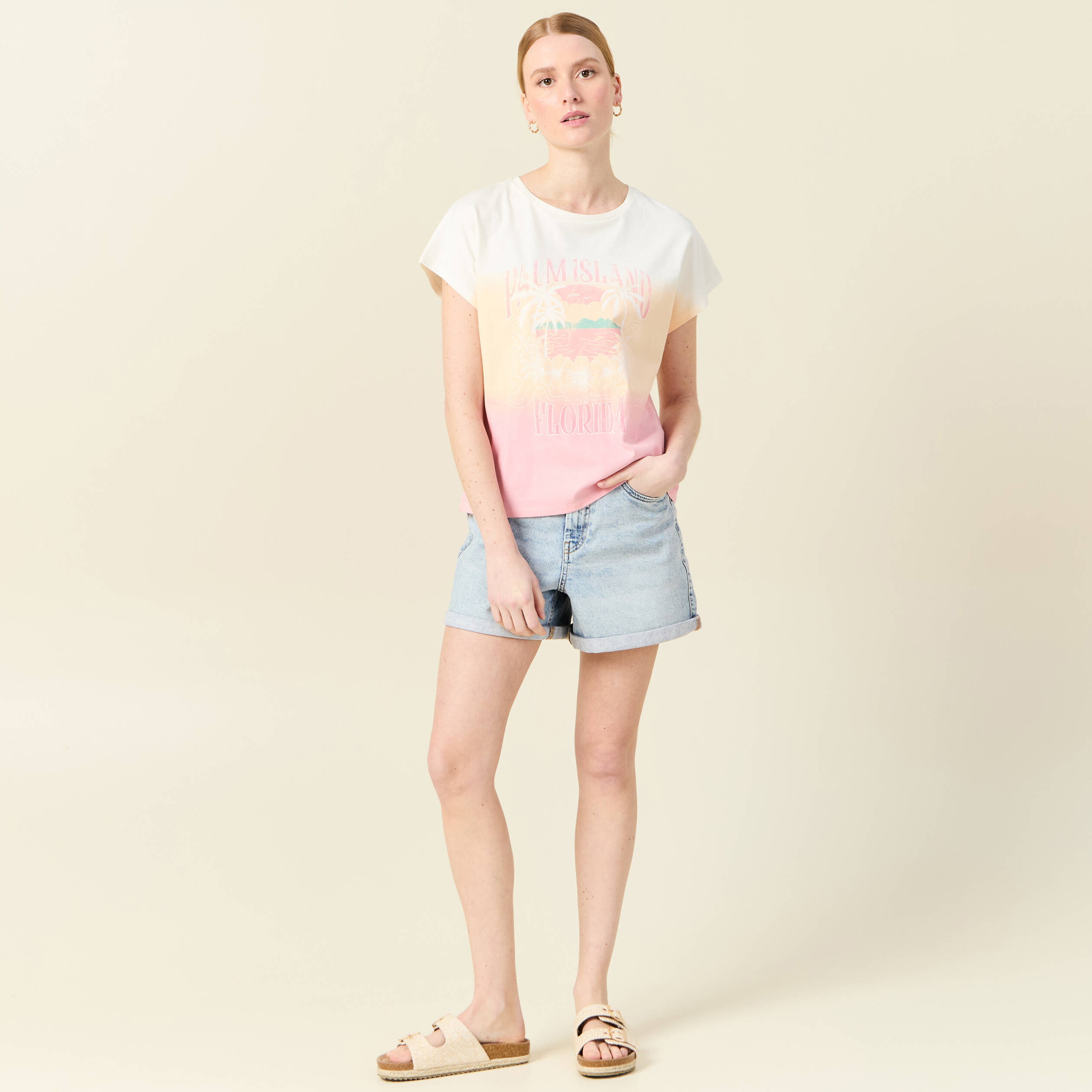 t shirt eco responsable rose pastel femme T-shirt éco-responsable rose pastel femme