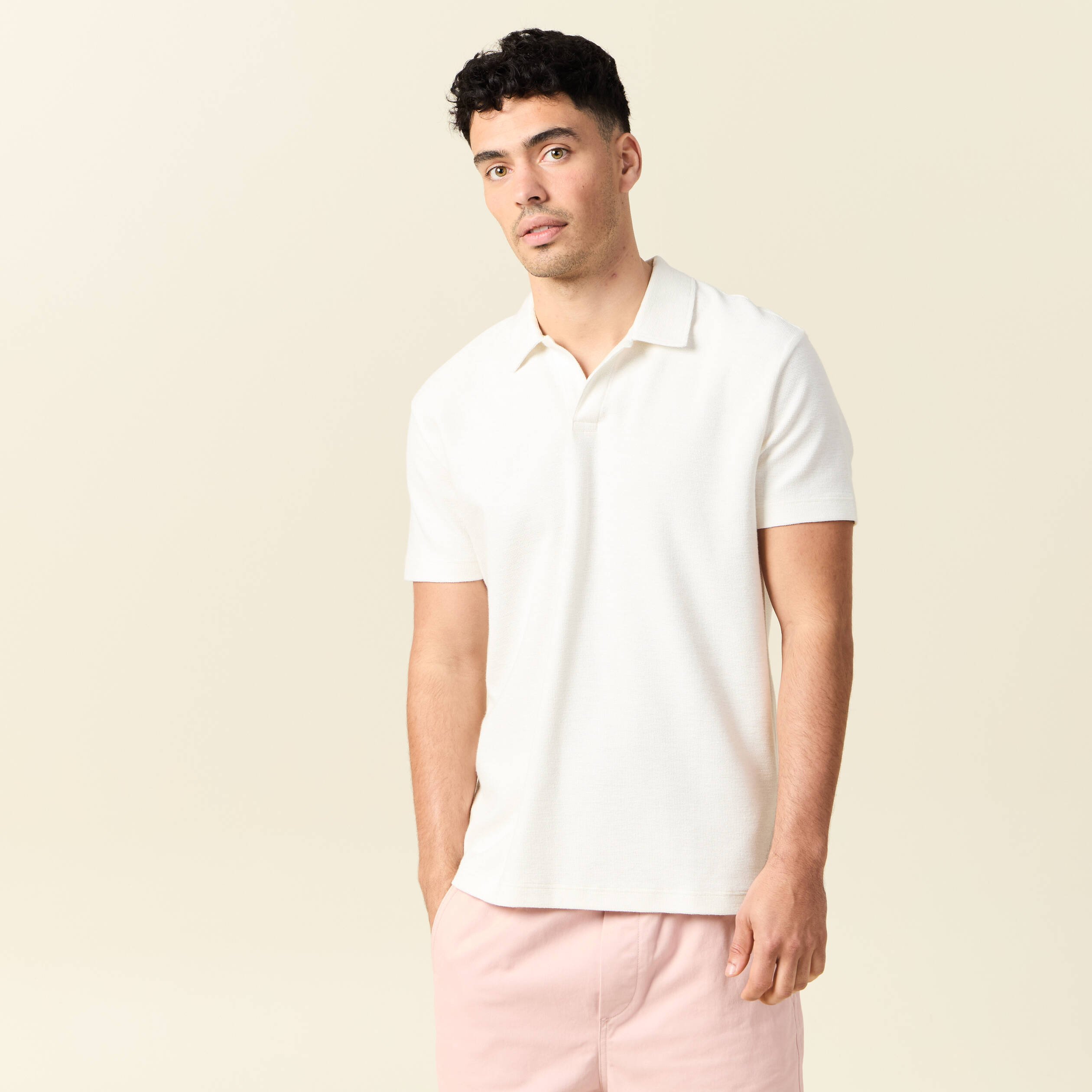 polo manches courtes ecru homme Polo manches courtes ecru homme