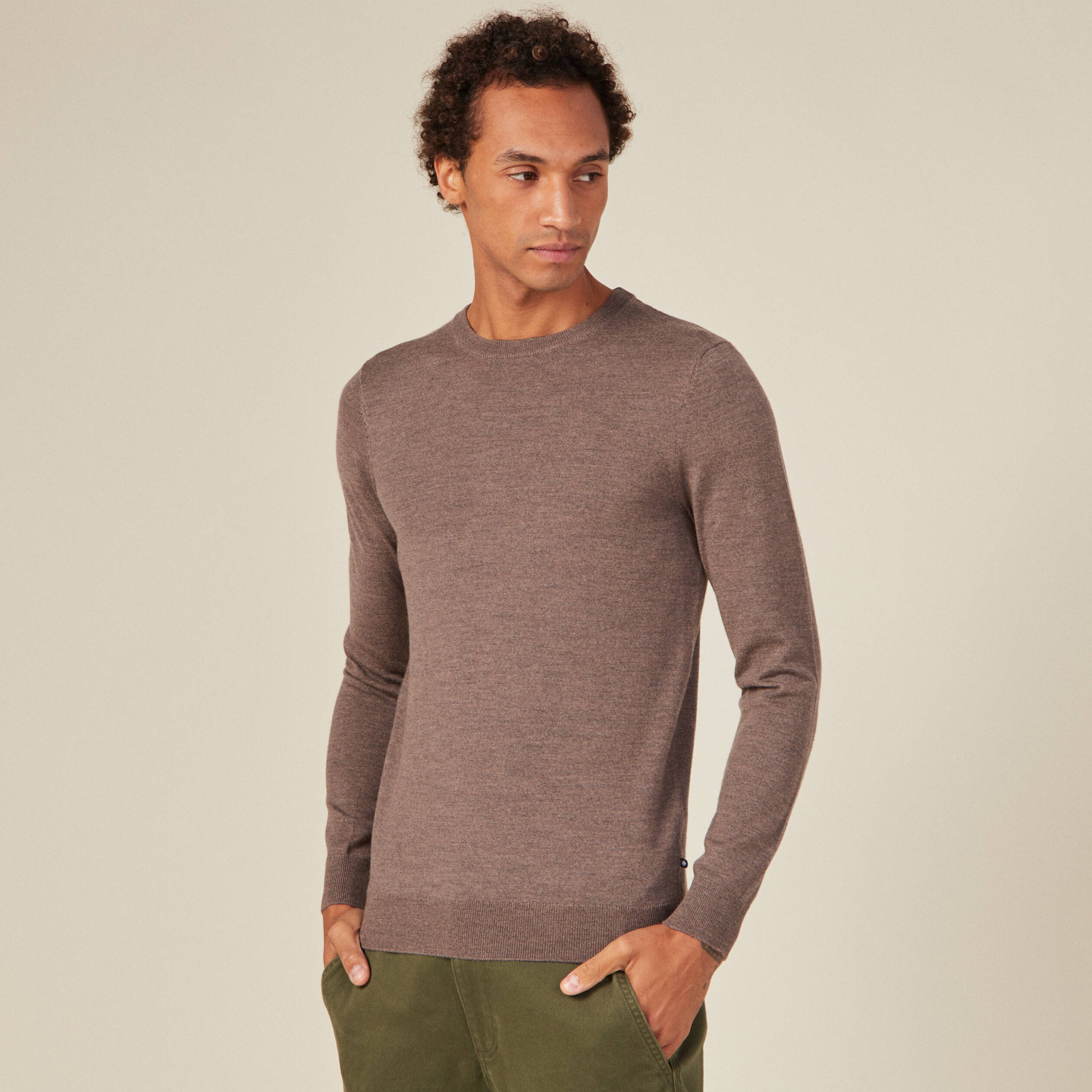 Pull en hotsell laine merinos homme