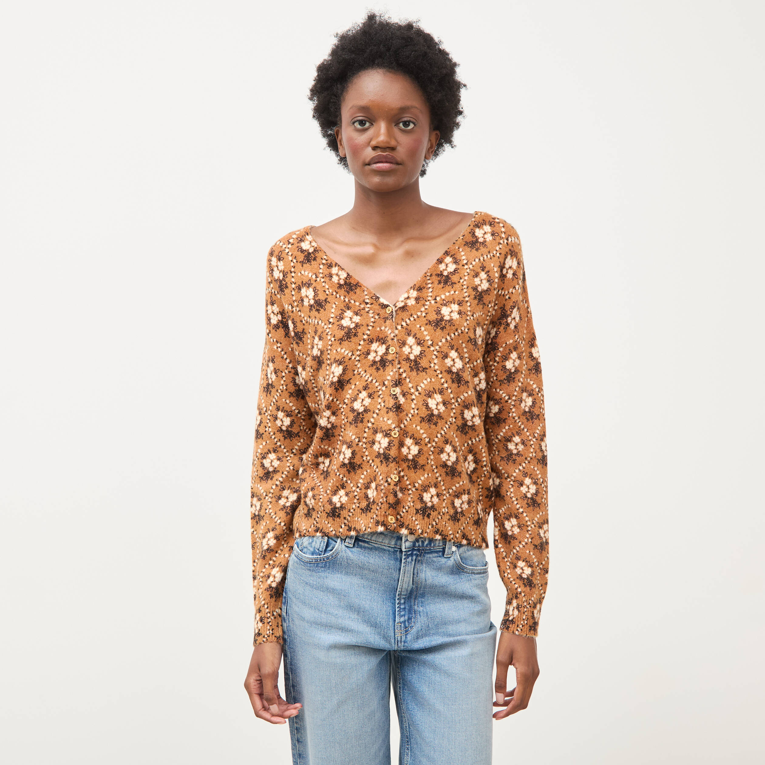 Gilet &agrave; manches longues bordeaux femme