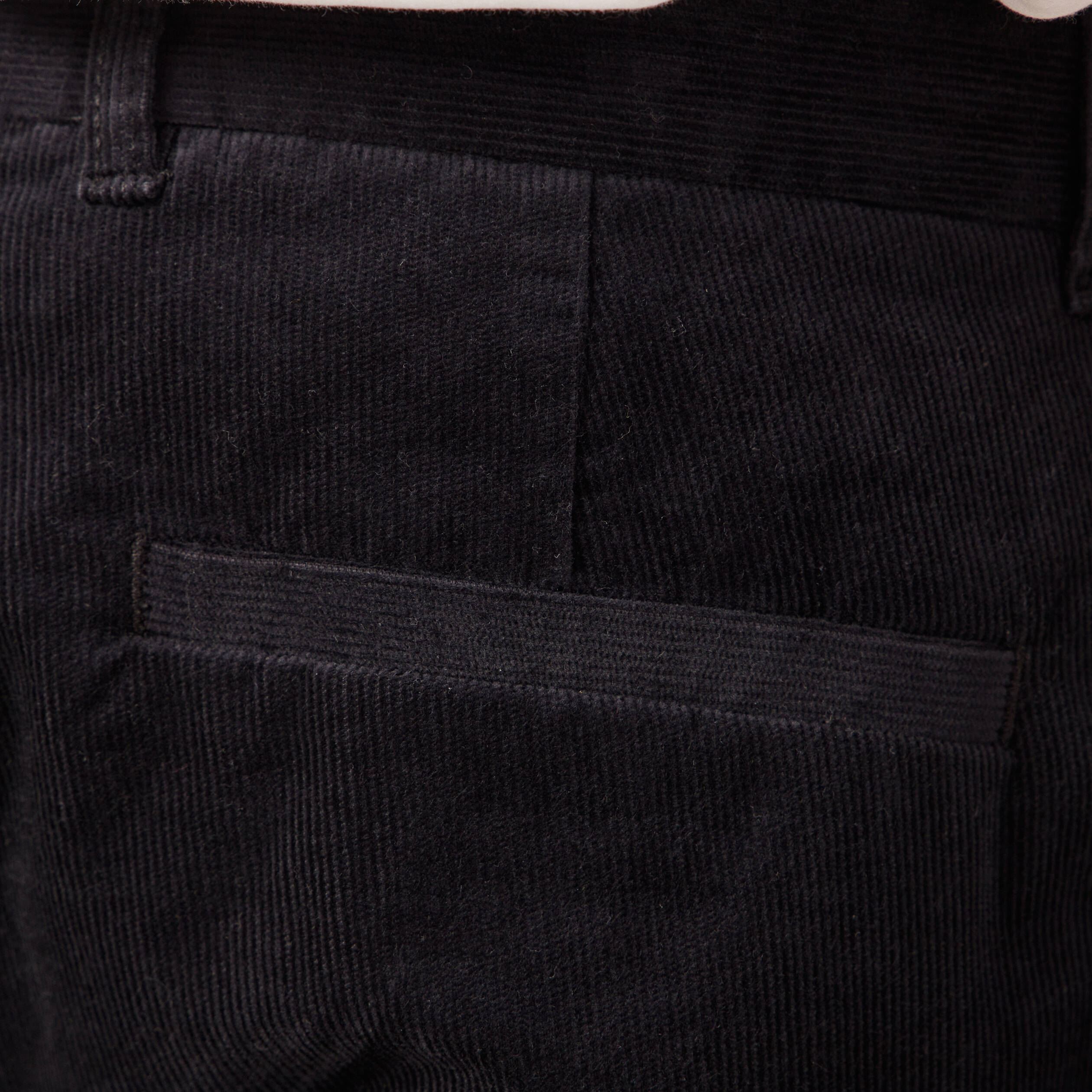 Pantalon chino tapered velours noir homme