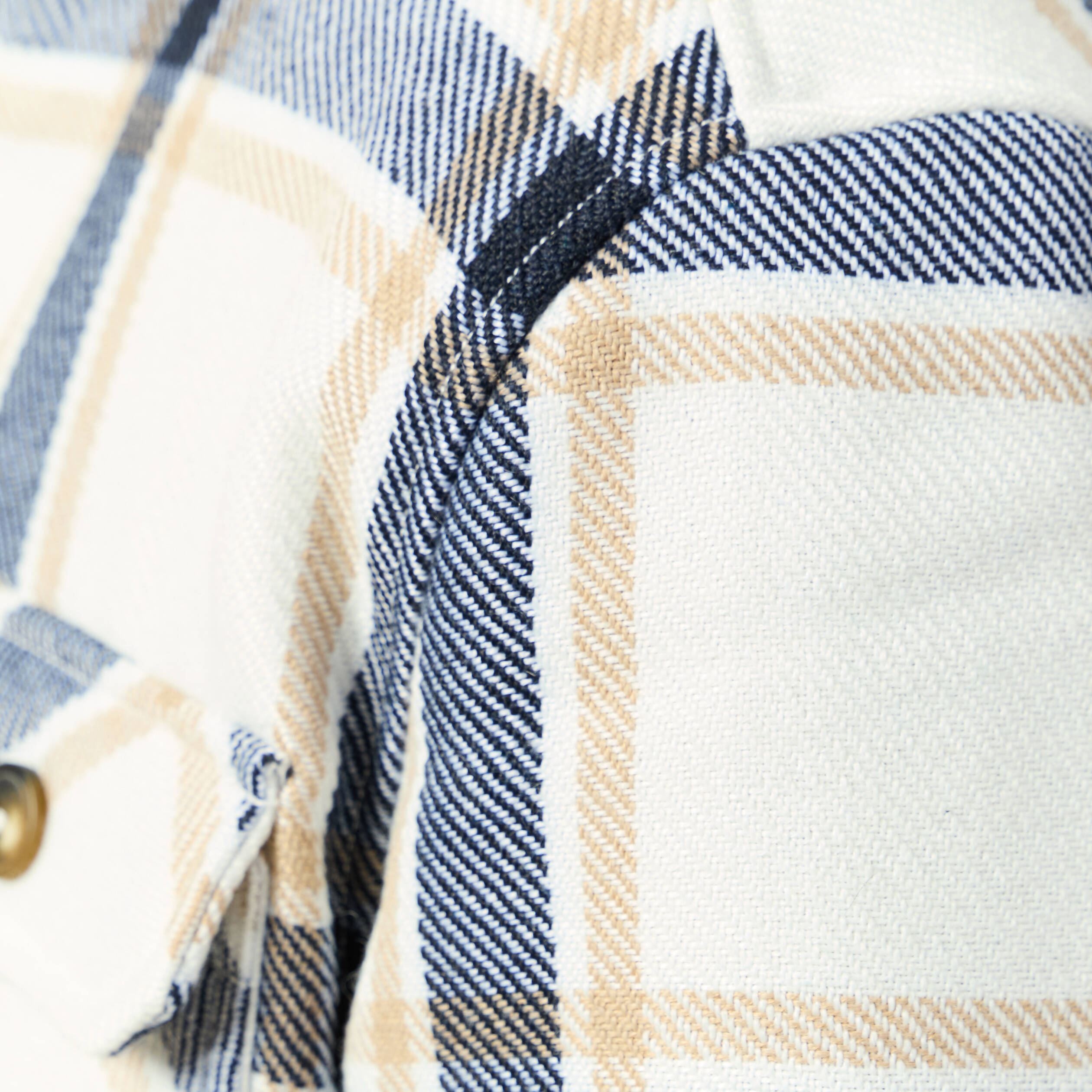 Surchemise oversize courte doubl&eacute;e bleu marine homme