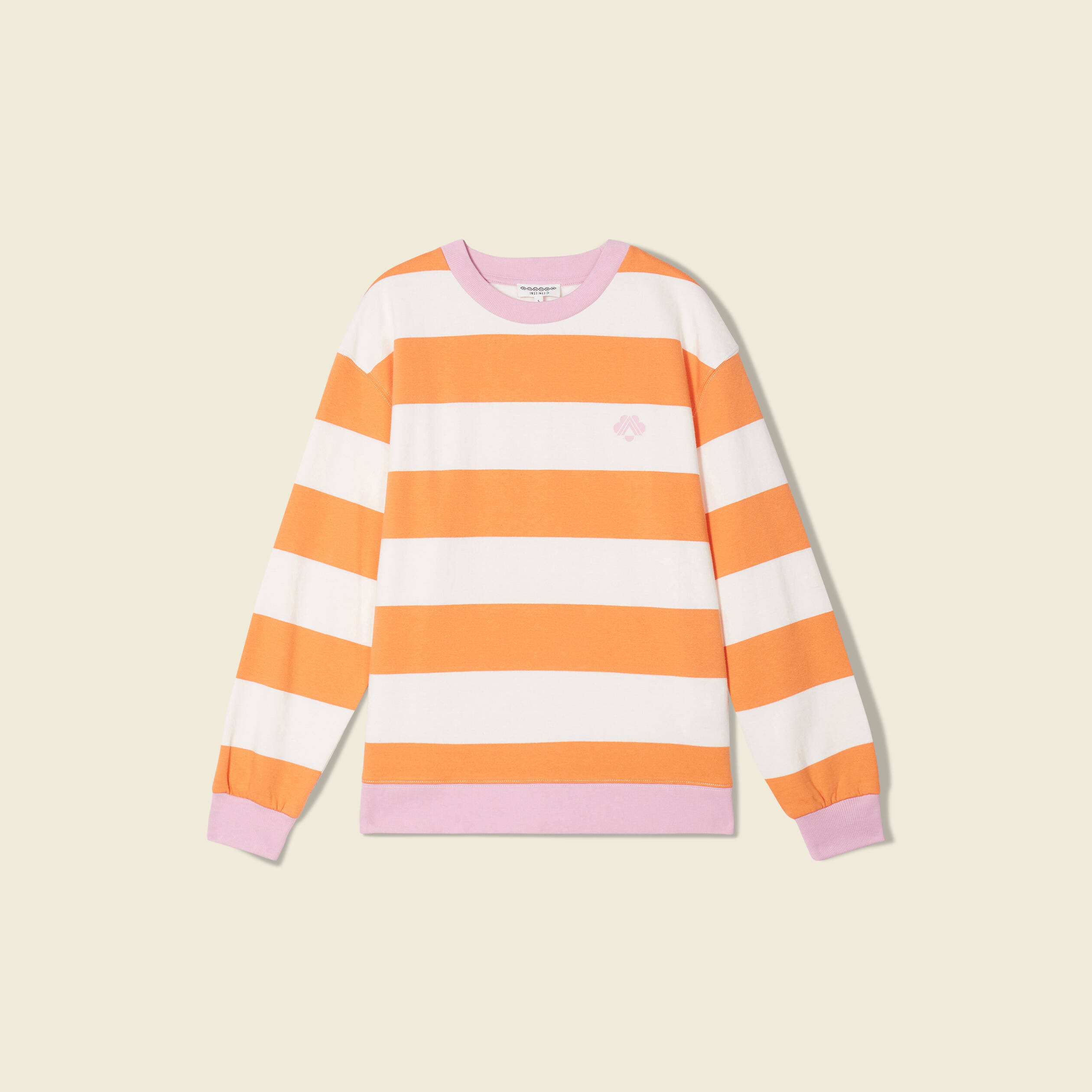 sweat eco responsable orange clair femme Sweat éco-responsable orange clair femme