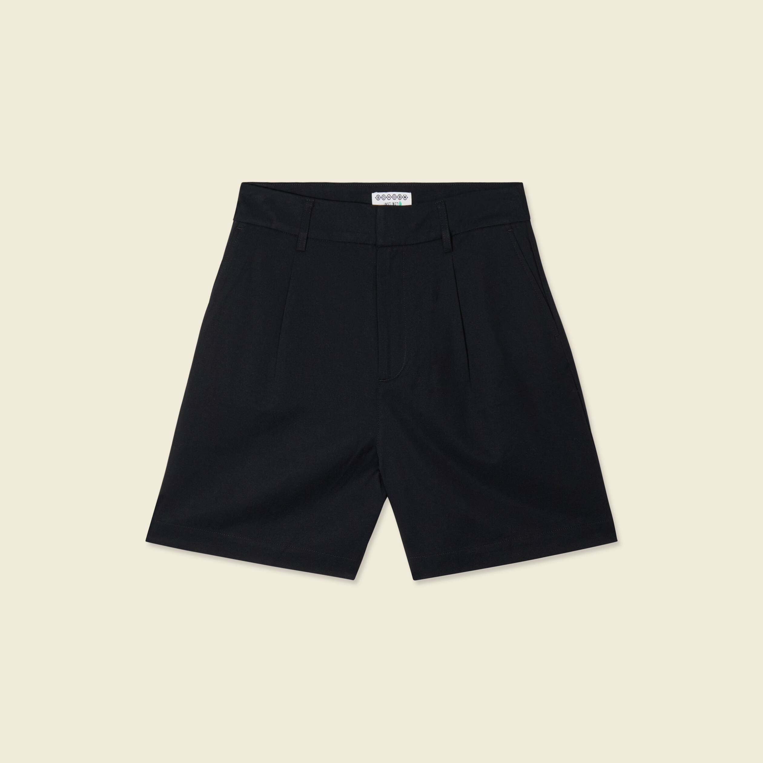 bermuda droit taille haute noir femme Bermuda droit taille haute noir femme