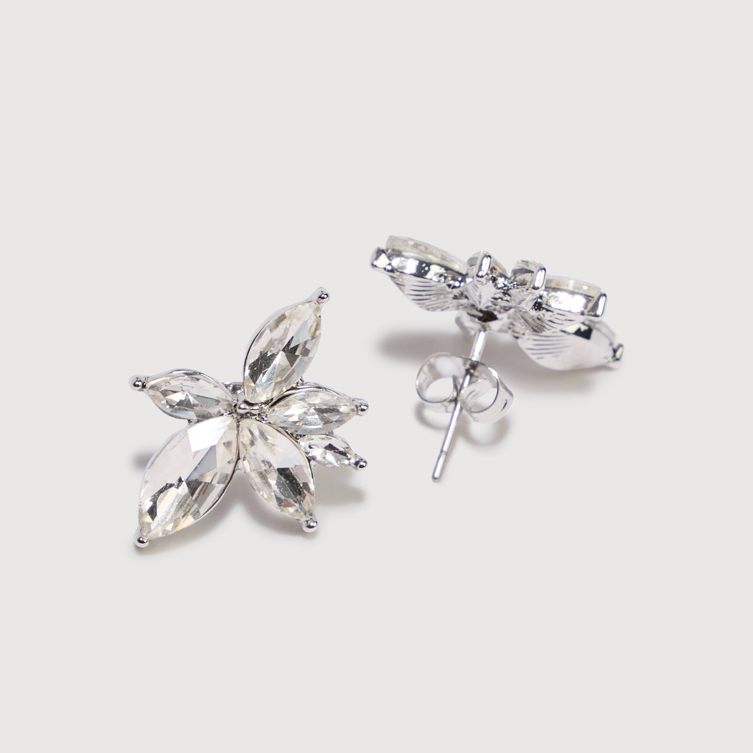 Lot de 2 paires de boucles d'oreilles couleur argent femme