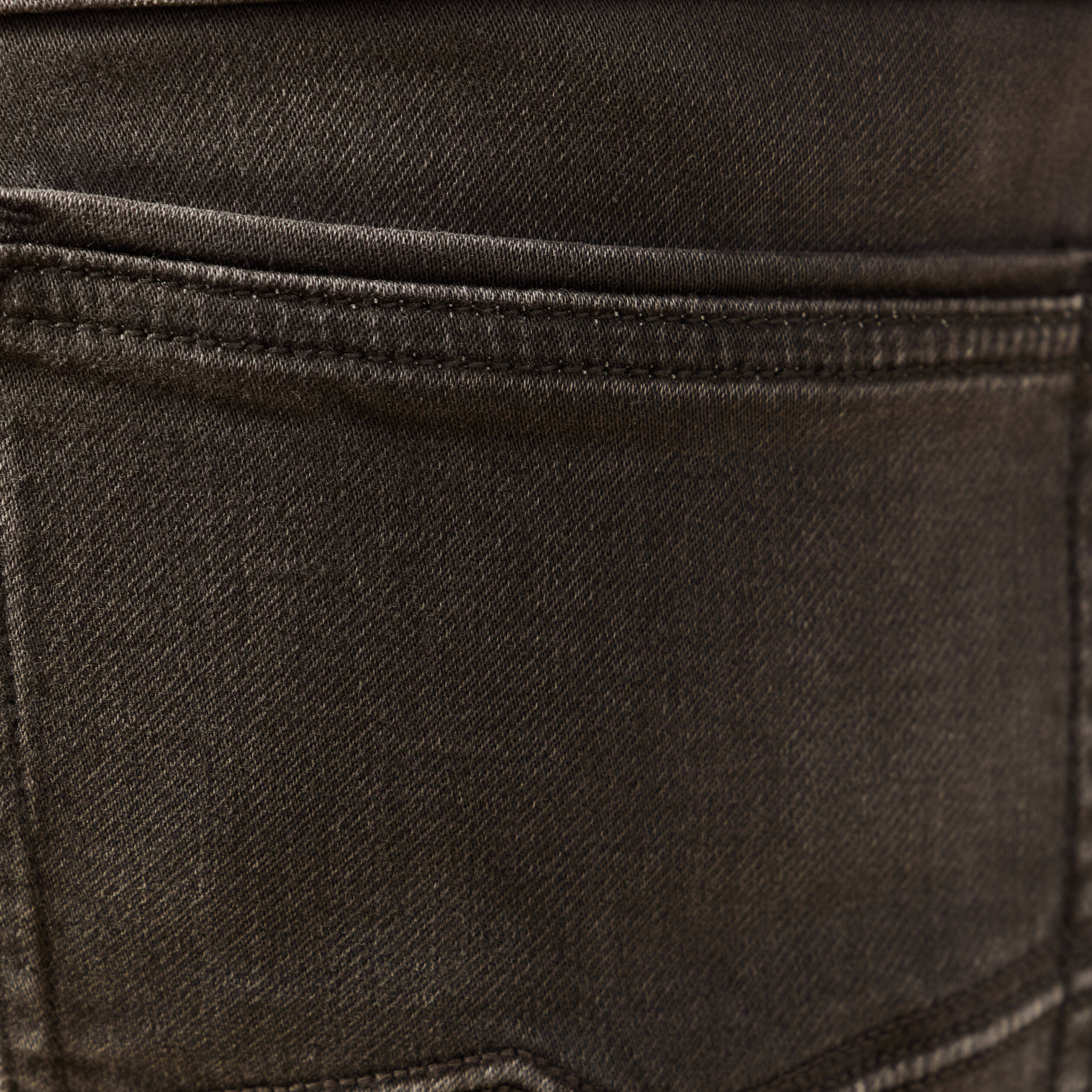 Jeans straight longueur 34 denim marron fonc&eacute; homme