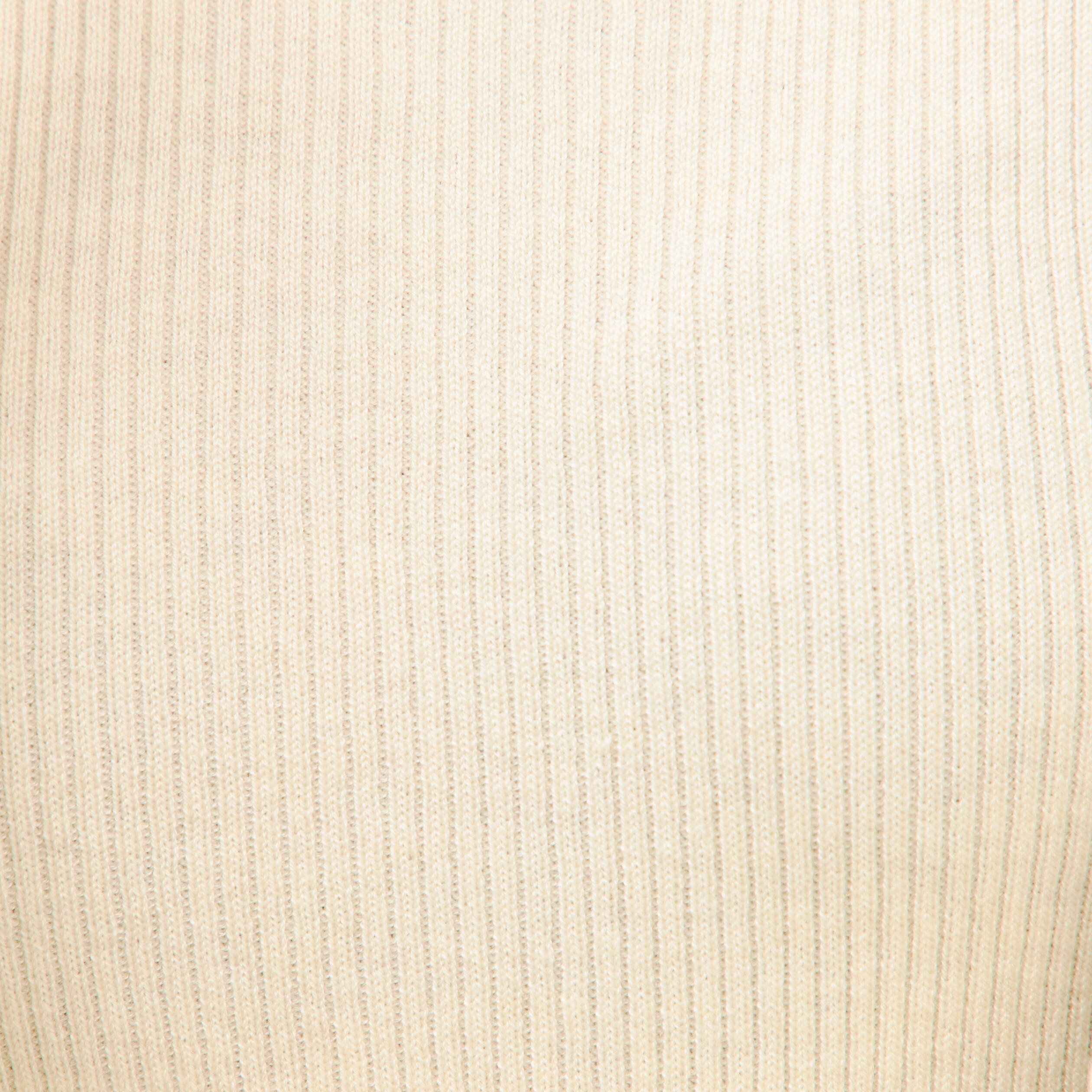 Pull cintr&eacute; col rond manches longues creme femme
