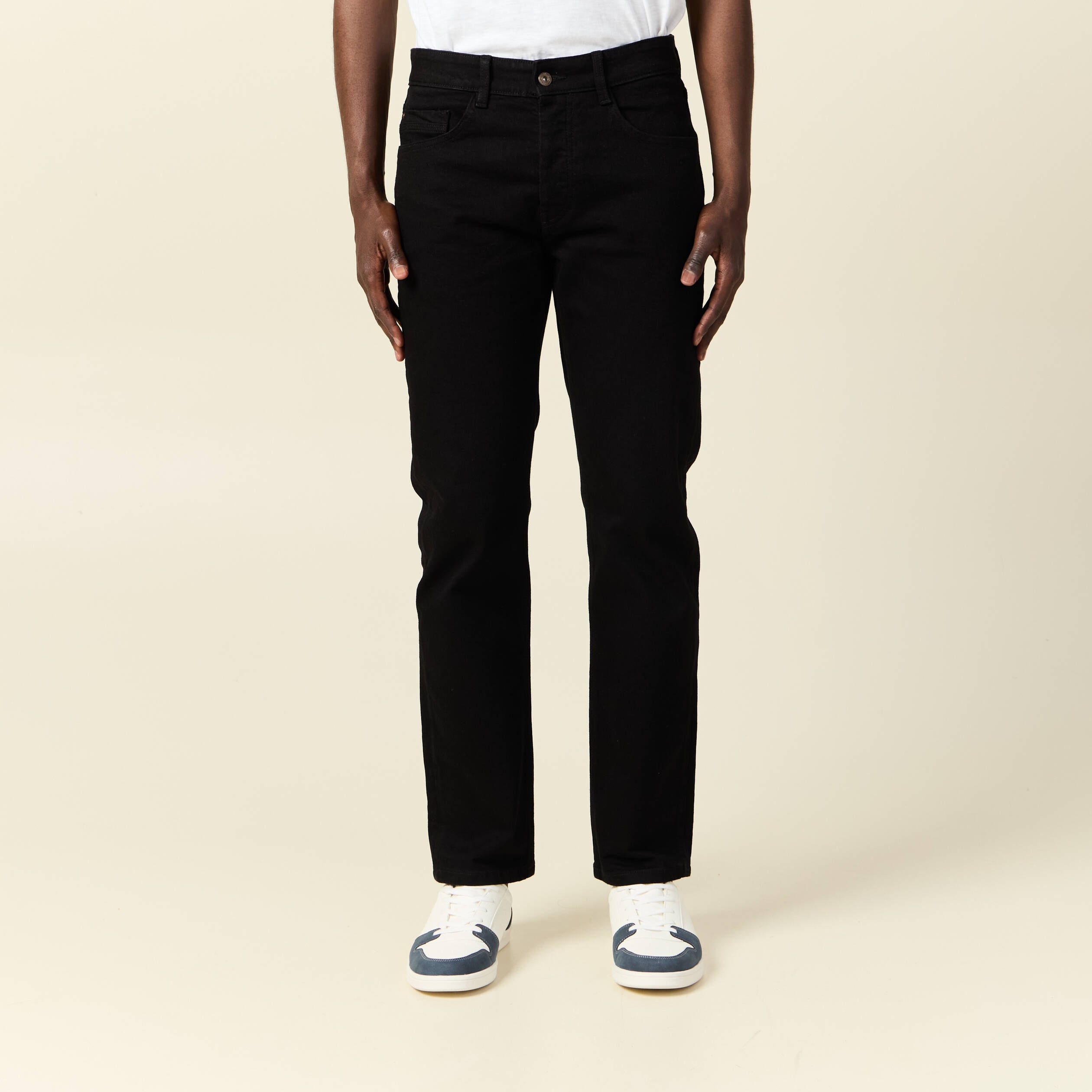 Jeans regular longueur 32 denim noir homme