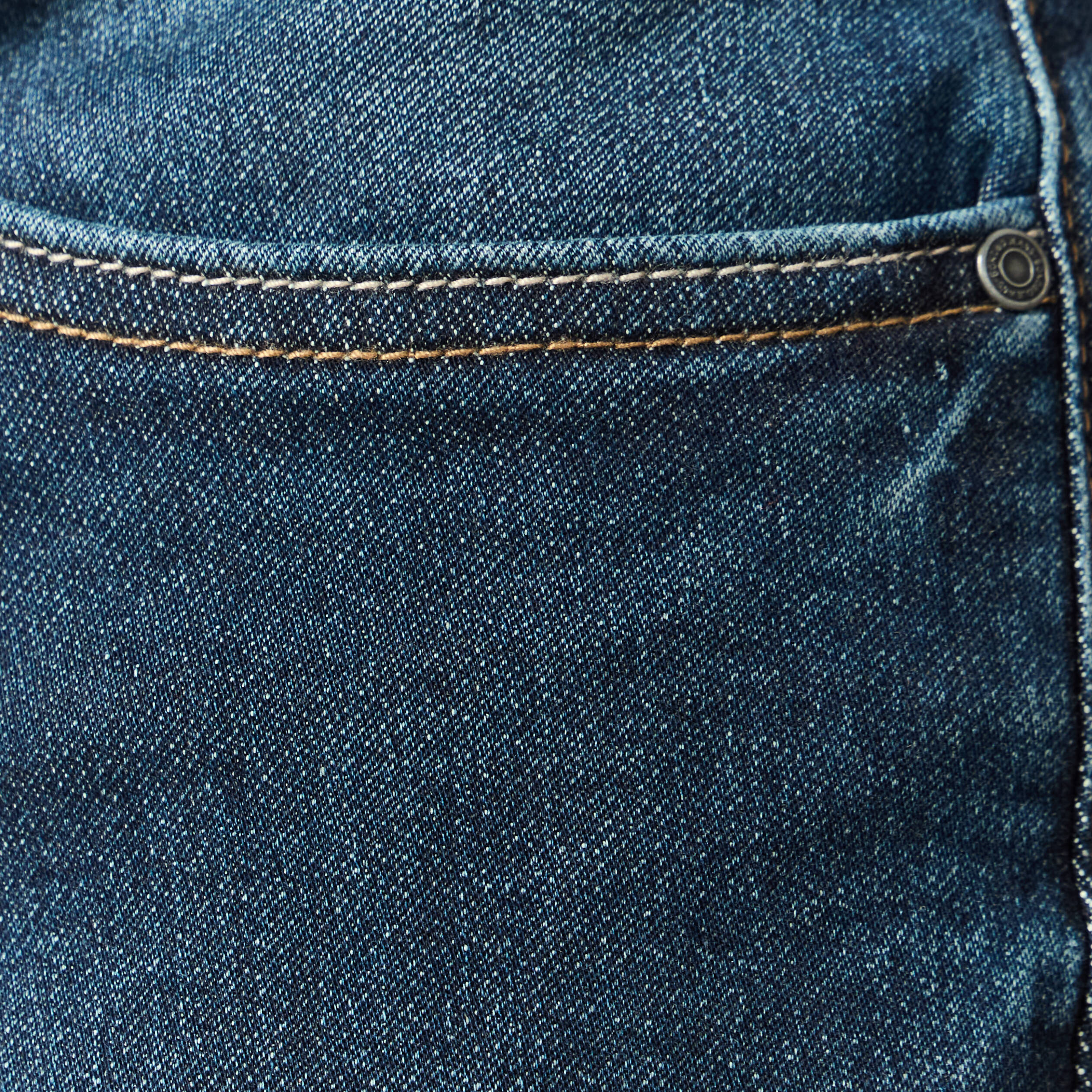 Jeans homme slim effet used denim brut homme