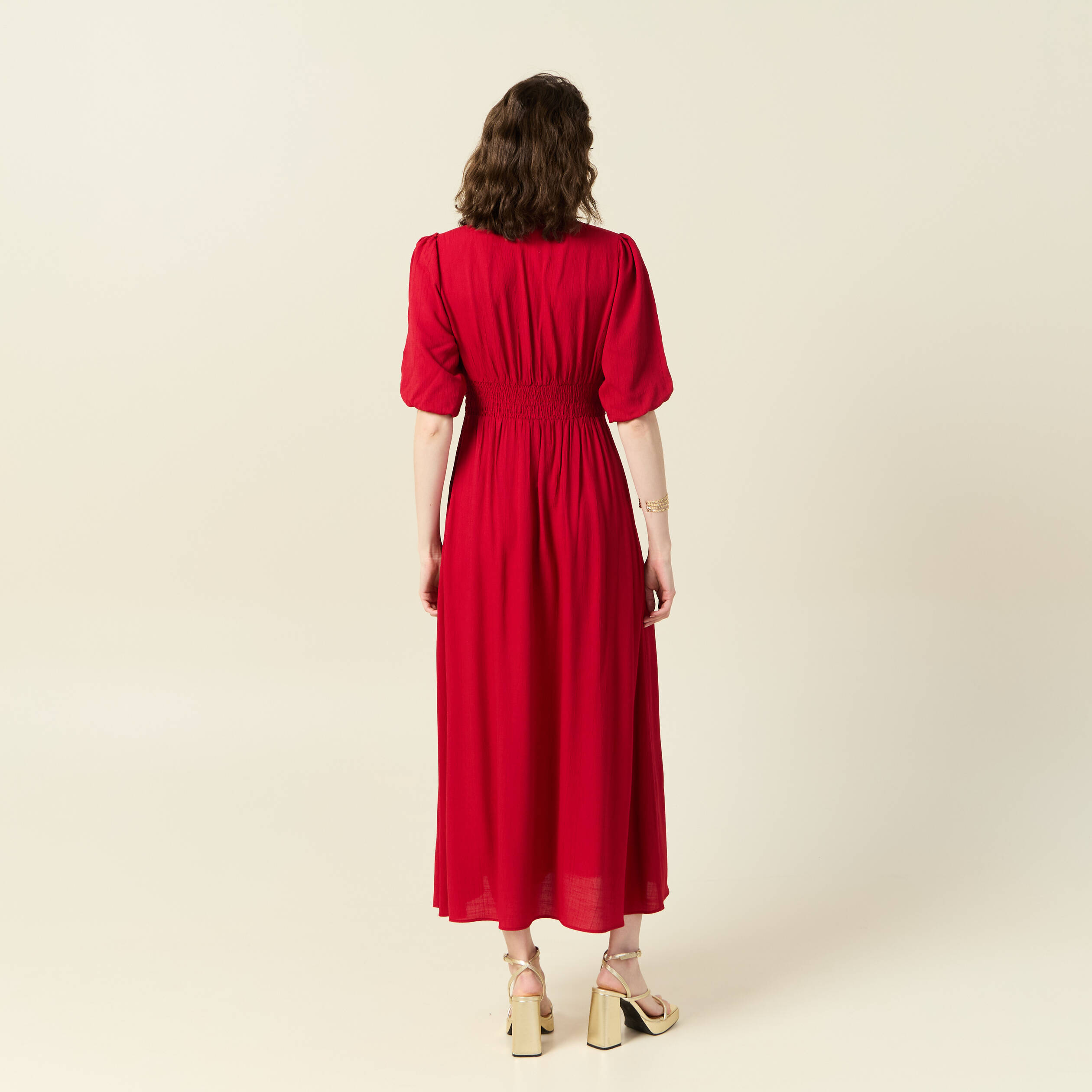 robe longue evasee rouge fonce femme Robe longue évasée rouge foncé femme