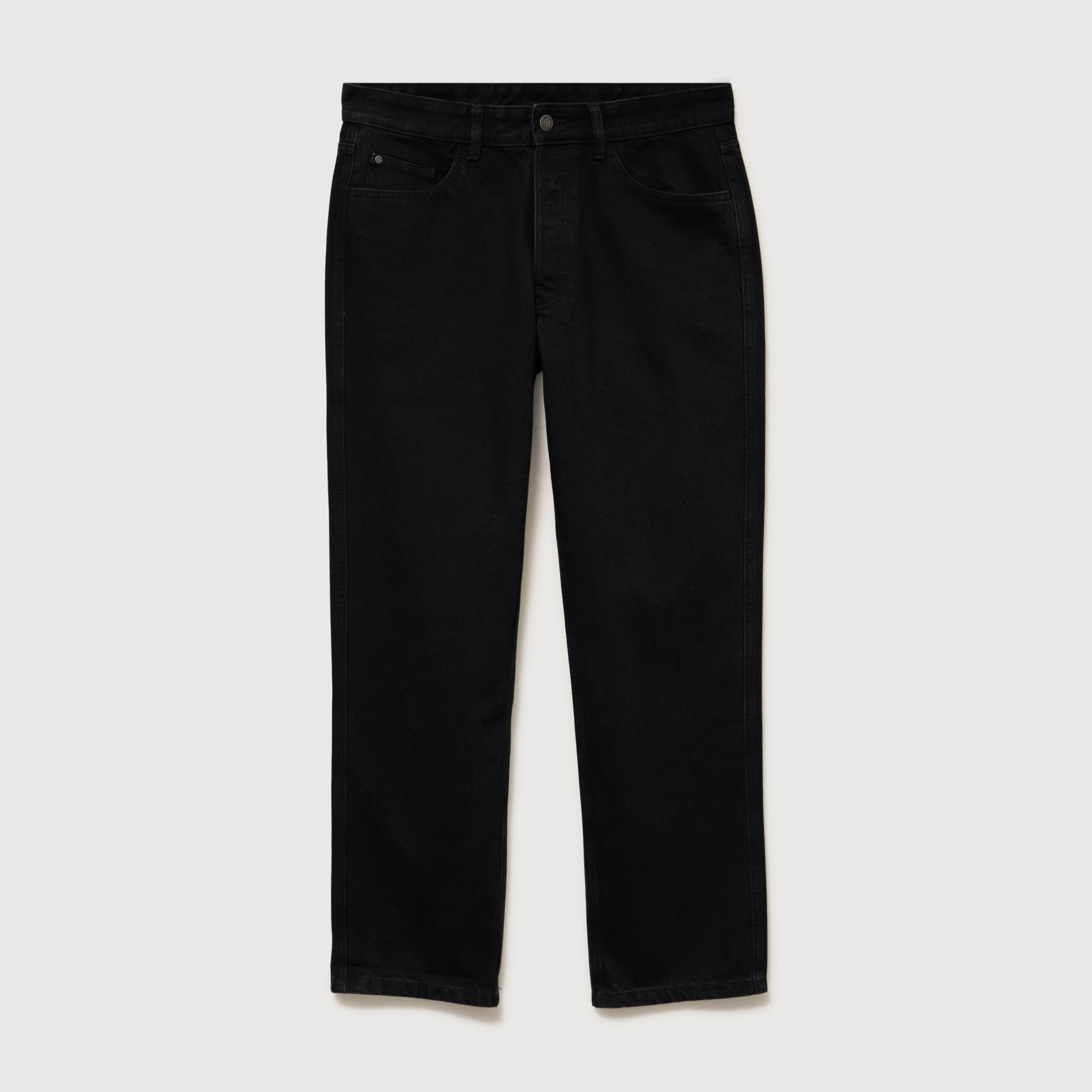 Jeans large relaxed denim noir homme