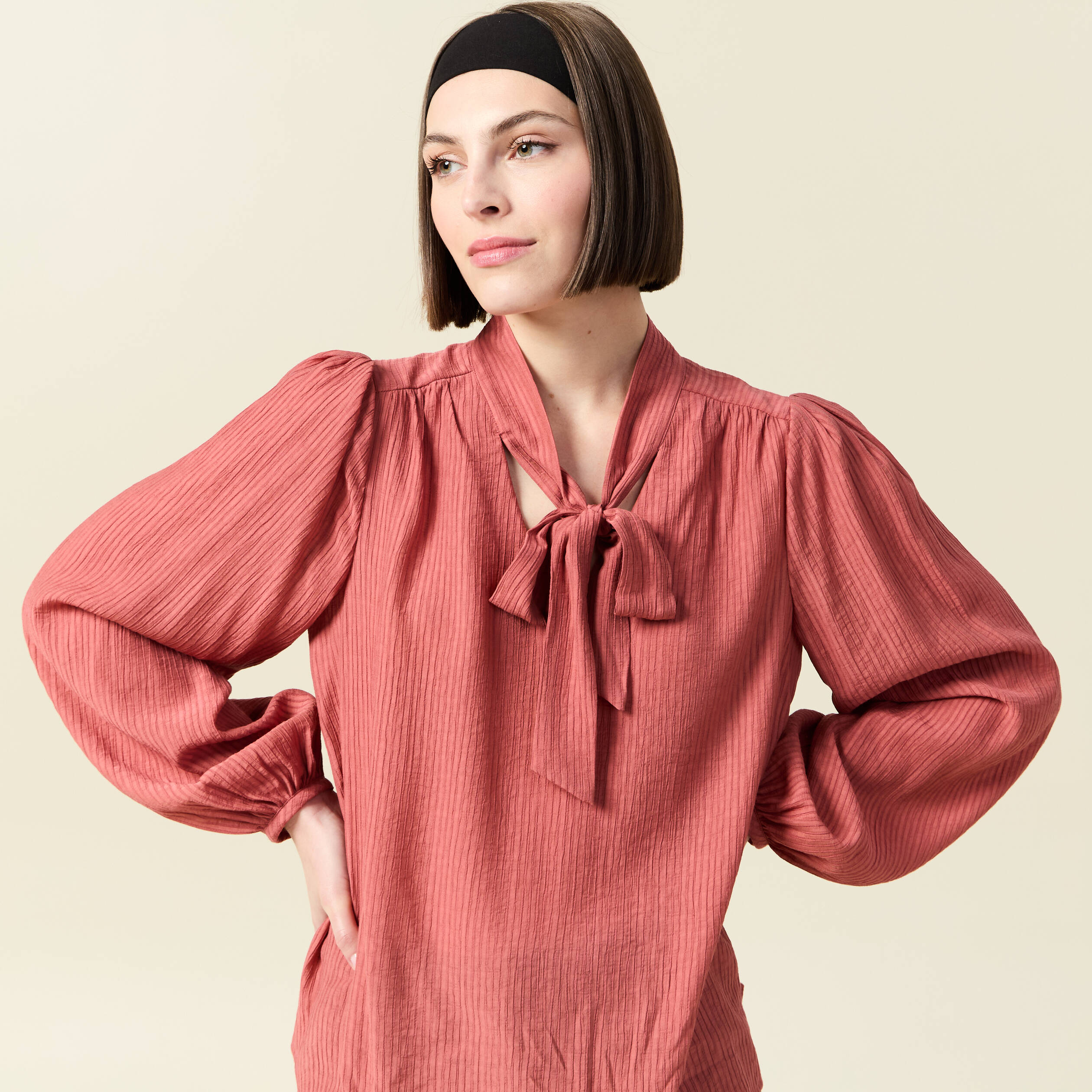 blouse manches longues vieux rose femme Blouse manches longues vieux rose femme