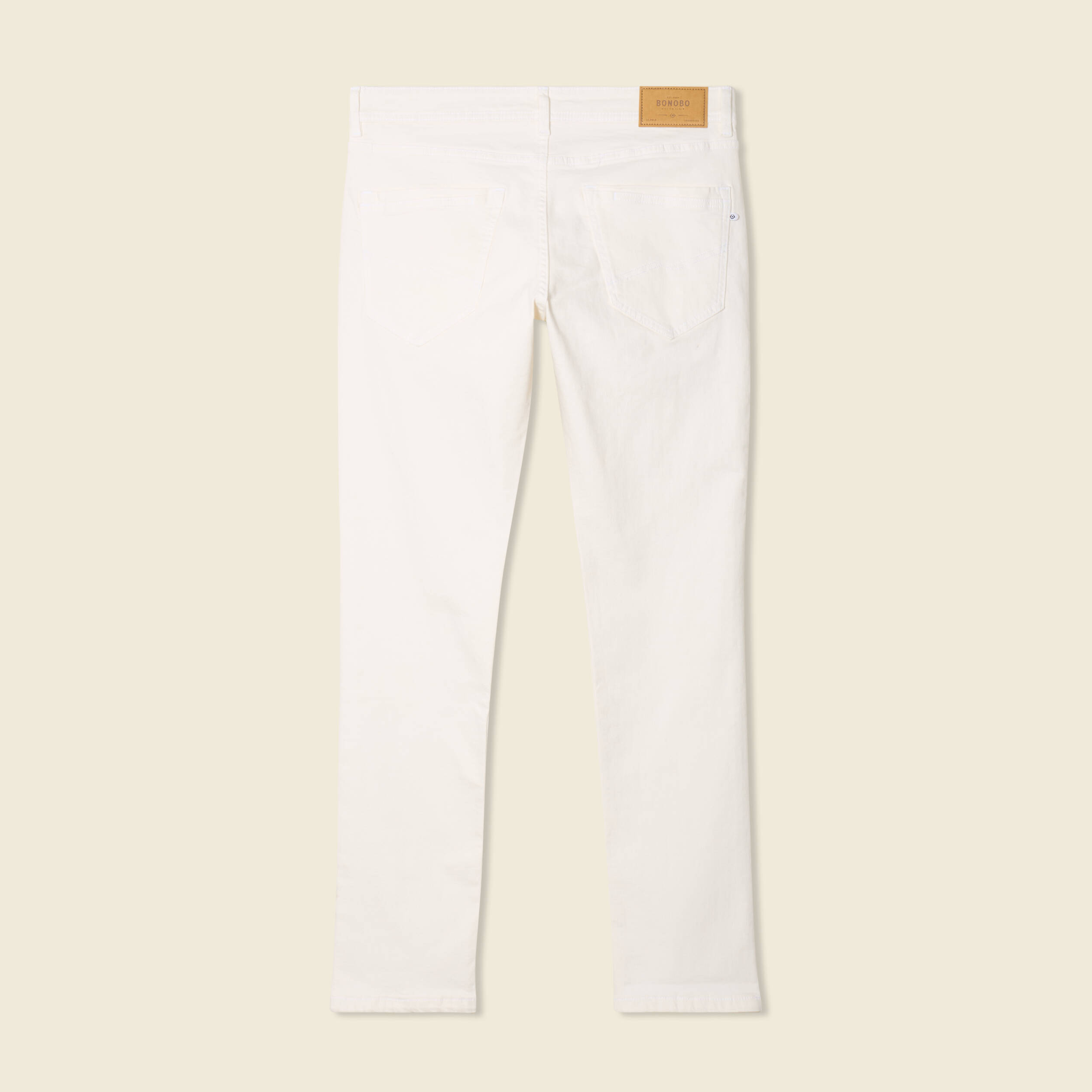 Jeans slim co responsable denim blanc homme Bonobo