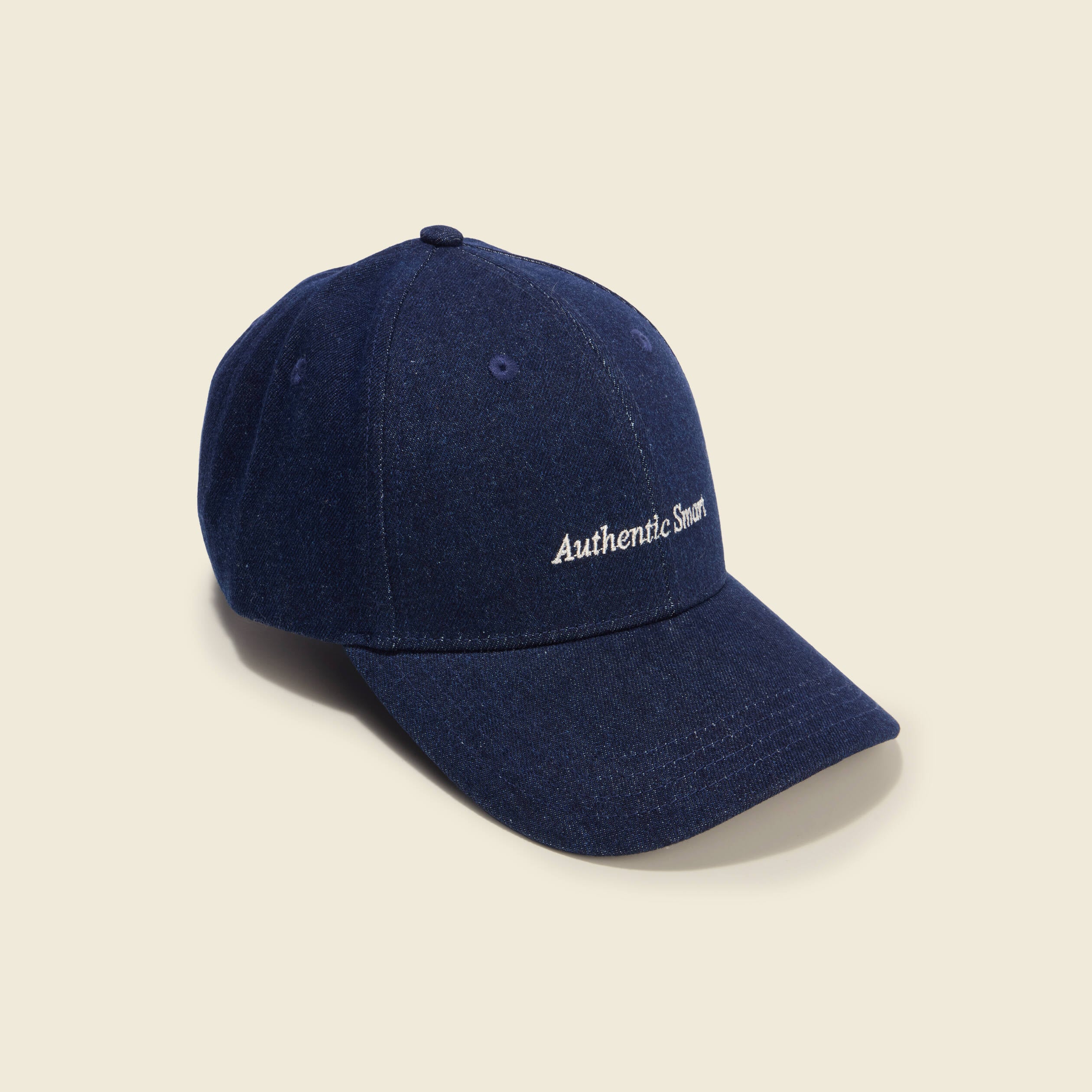 Casquette en jeans coton bleu fonc&eacute; homme