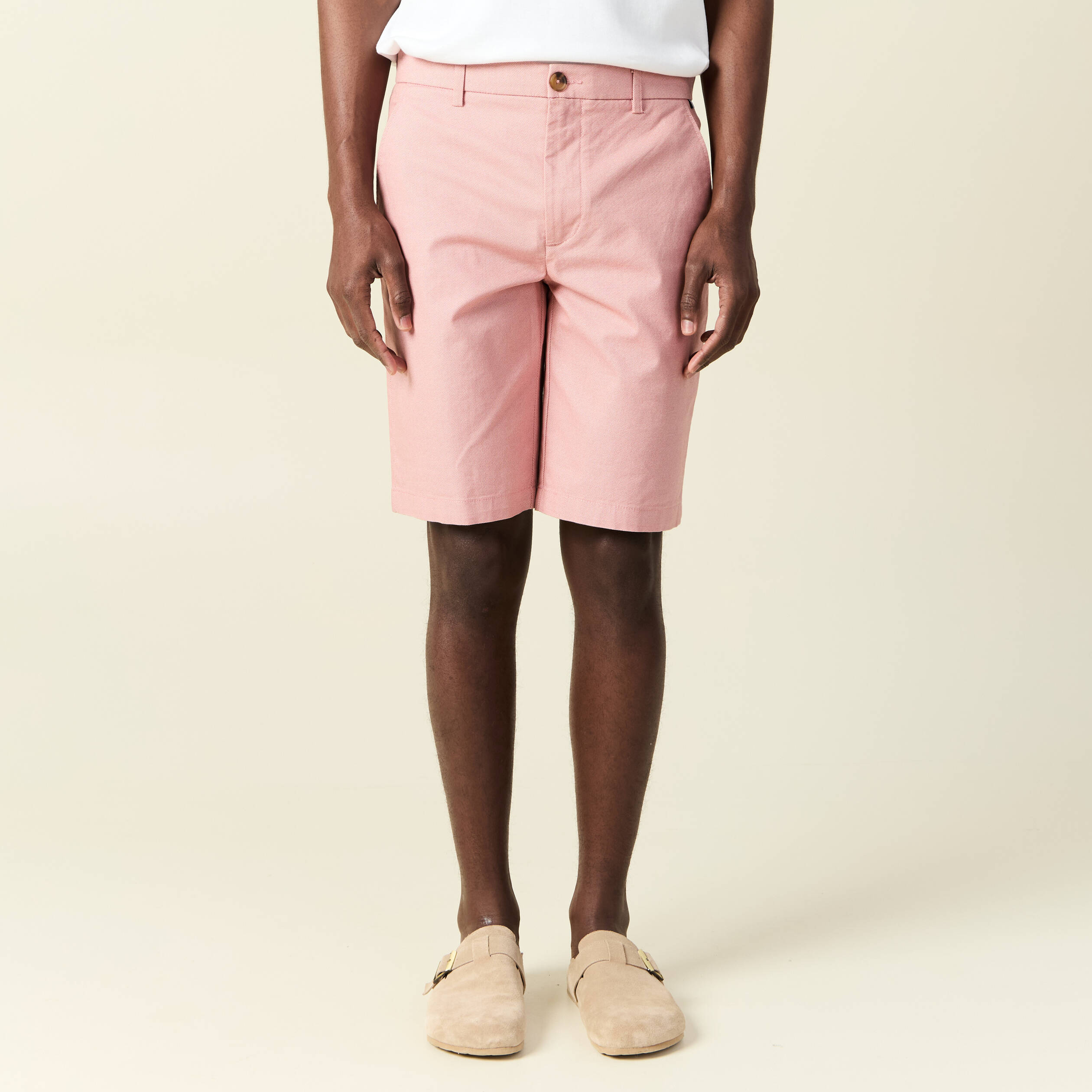 bermuda droit eco responsable rose clair homme Bermuda droit éco-responsable rose clair homme
