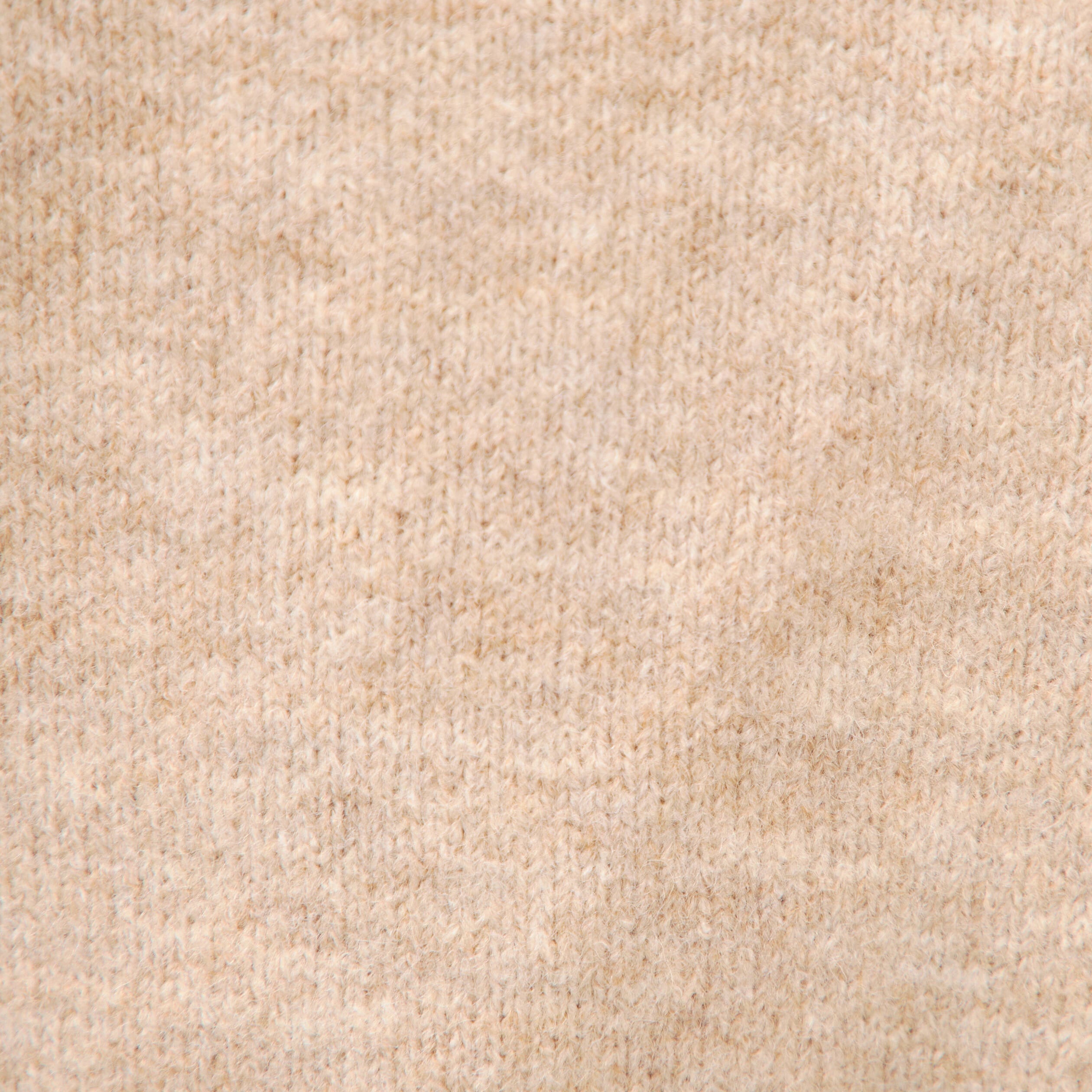 Pull droit col rond manches longues creme femme