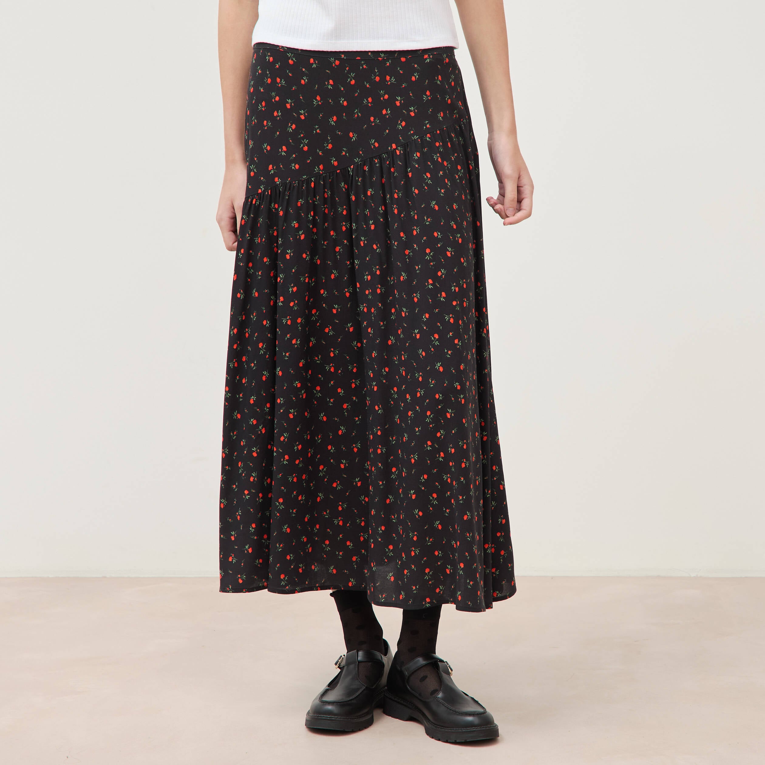 Jupe longue noir femme