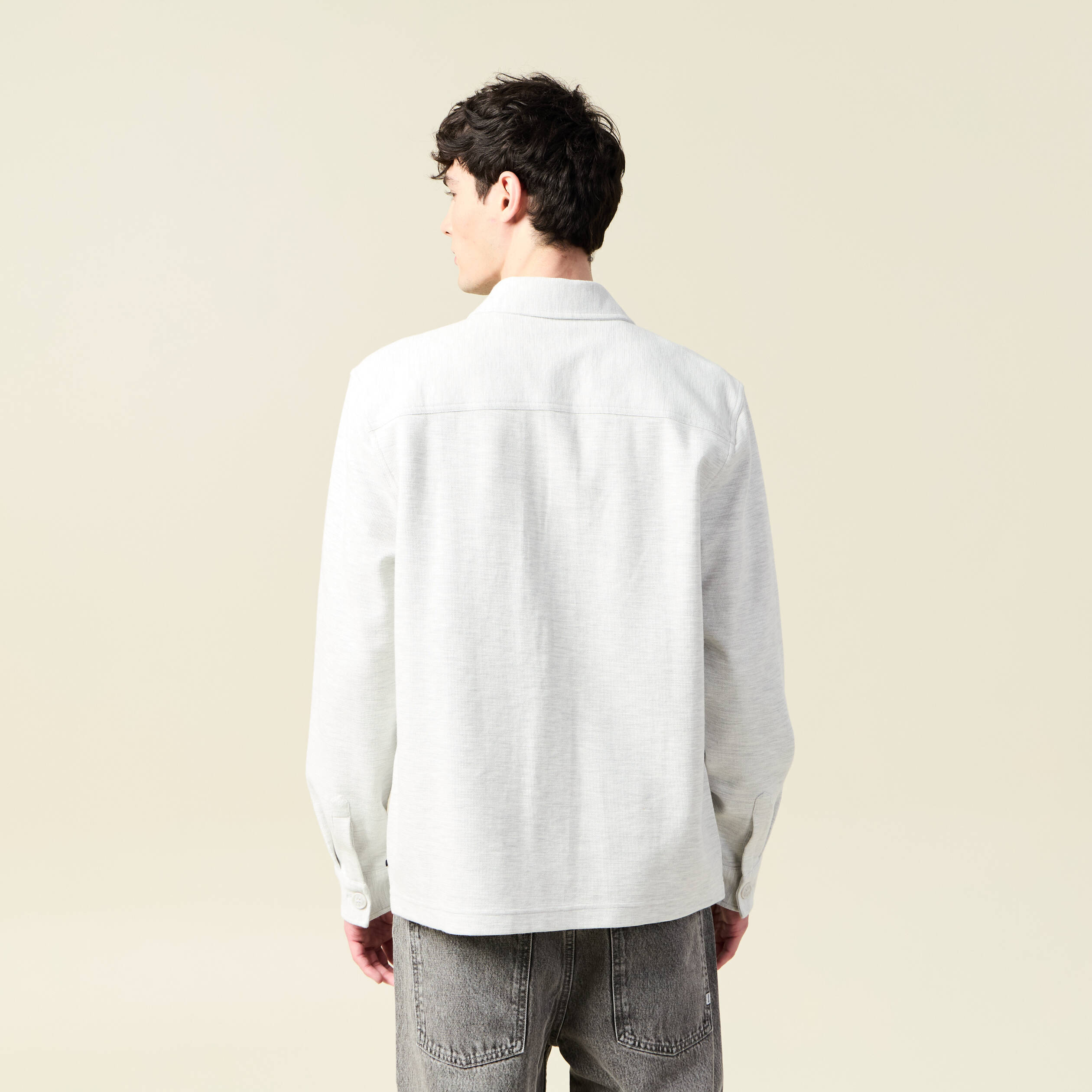 surchemise manches longues ecru homme Surchemise manches longues ecru homme