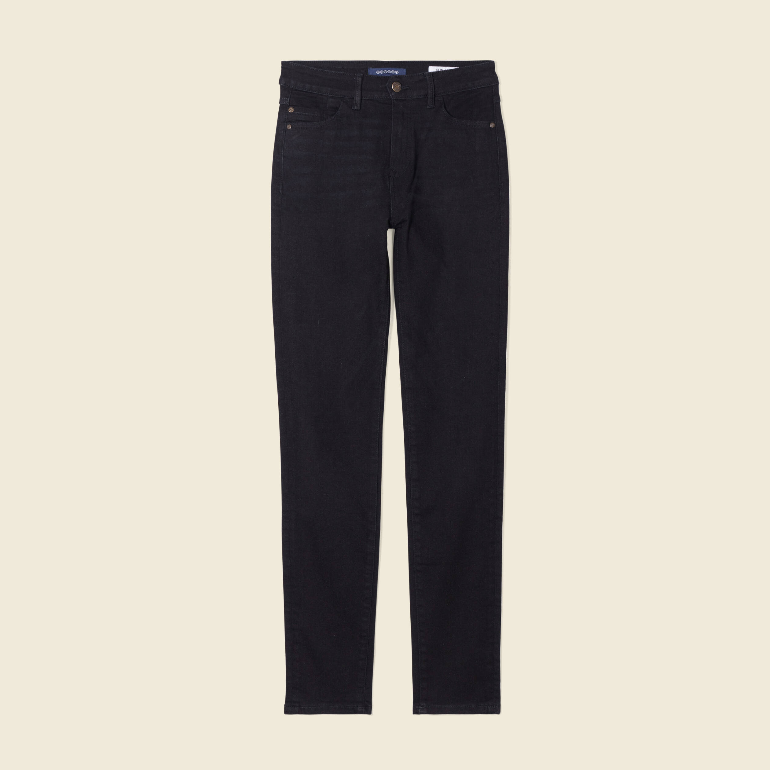 jeans slim taille haute denim noir femme Jeans slim taille haute denim noir femme