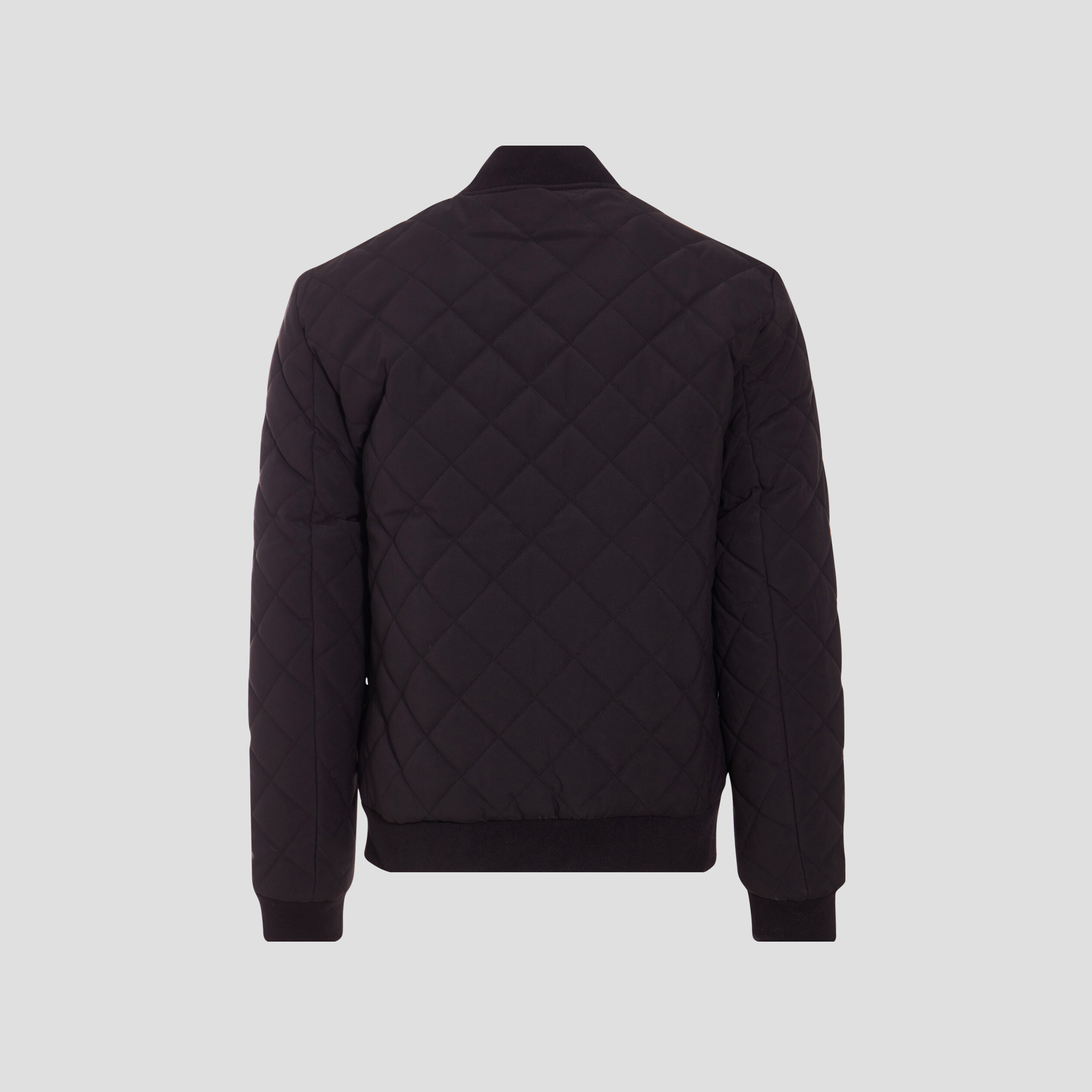 Veste bomber droite matelassée noir homme