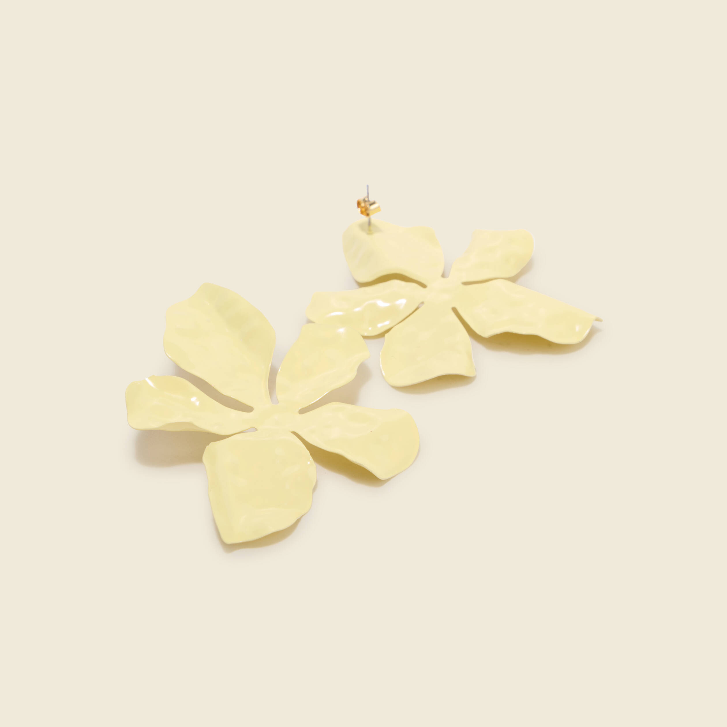 Boucles d'oreilles jaune pastel femme