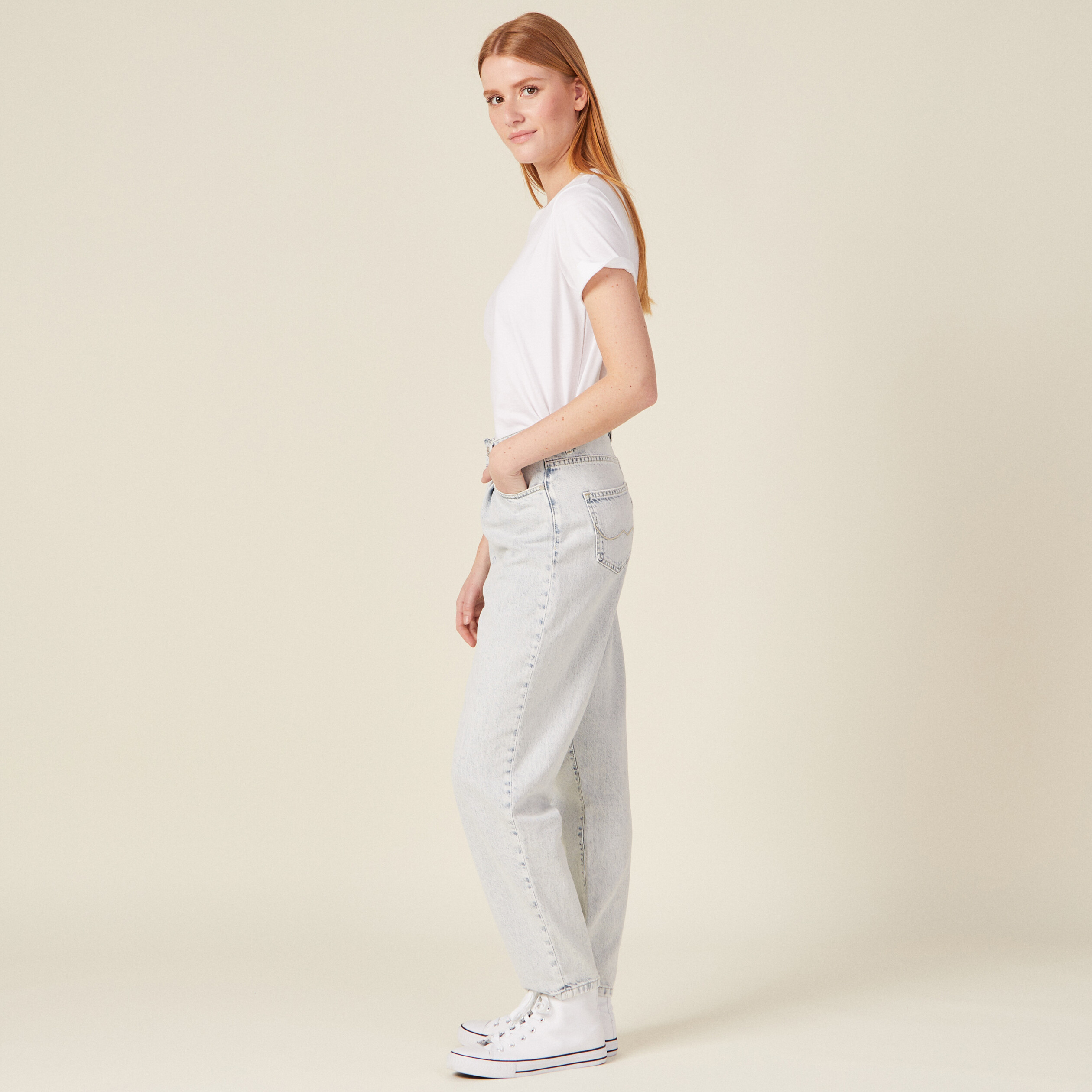 jeans slouchy denim snow bleu femme Jeans slouchy denim snow bleu femme