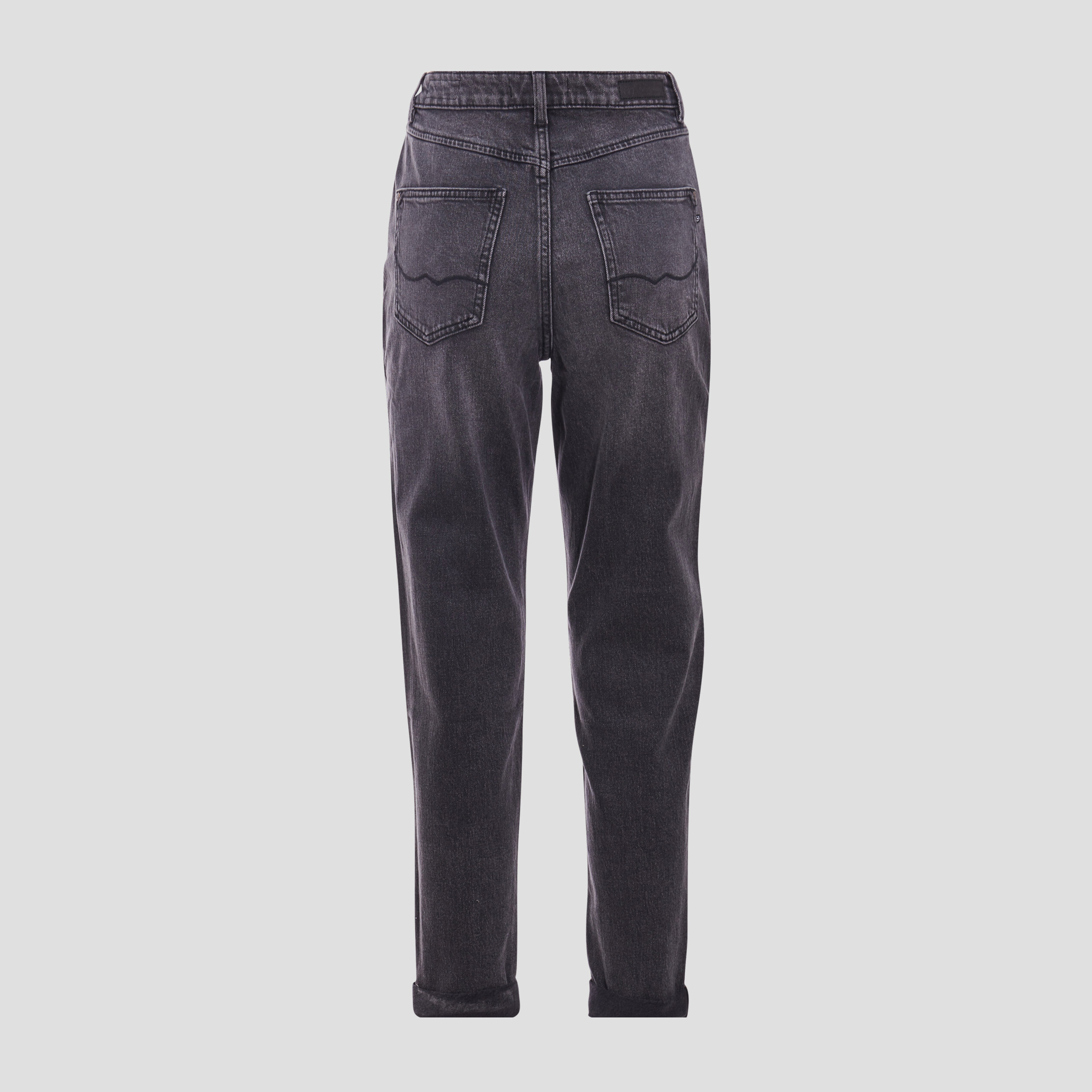 Jeans mom taille haute denim noir femme Bonobo