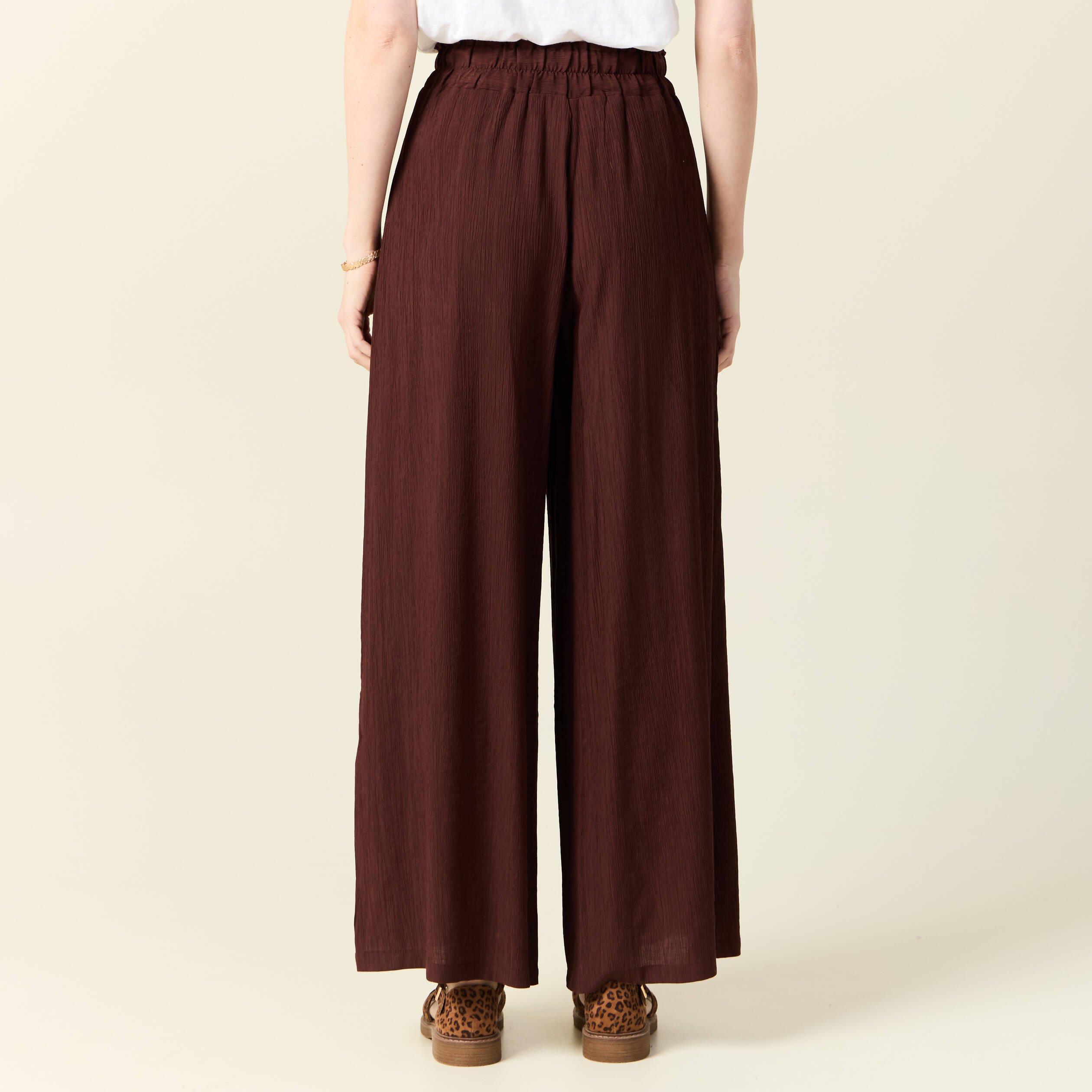 pantalon large bordeaux femme Pantalon large bordeaux femme