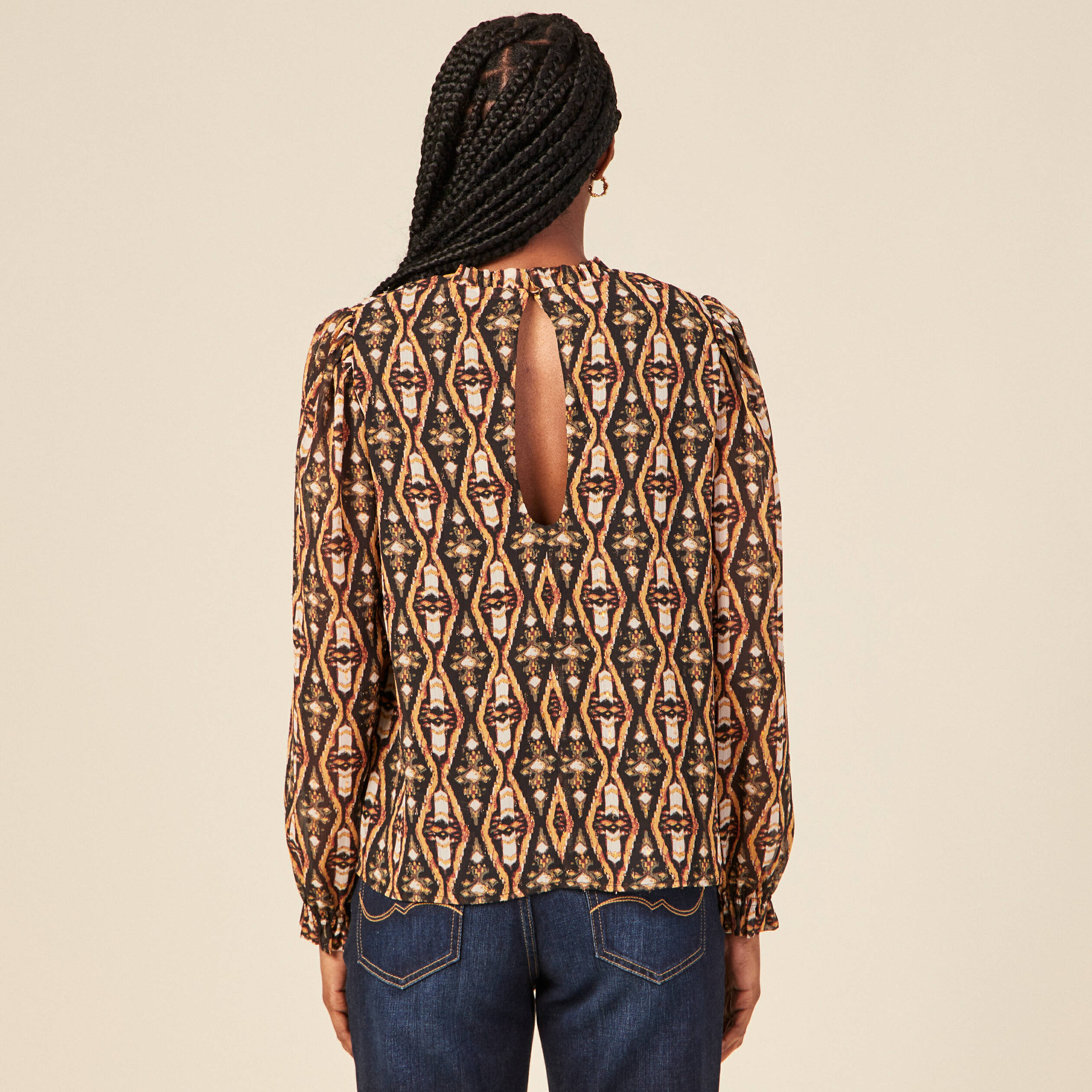 blouse eco responsable camel femme Blouse éco-responsable camel femme