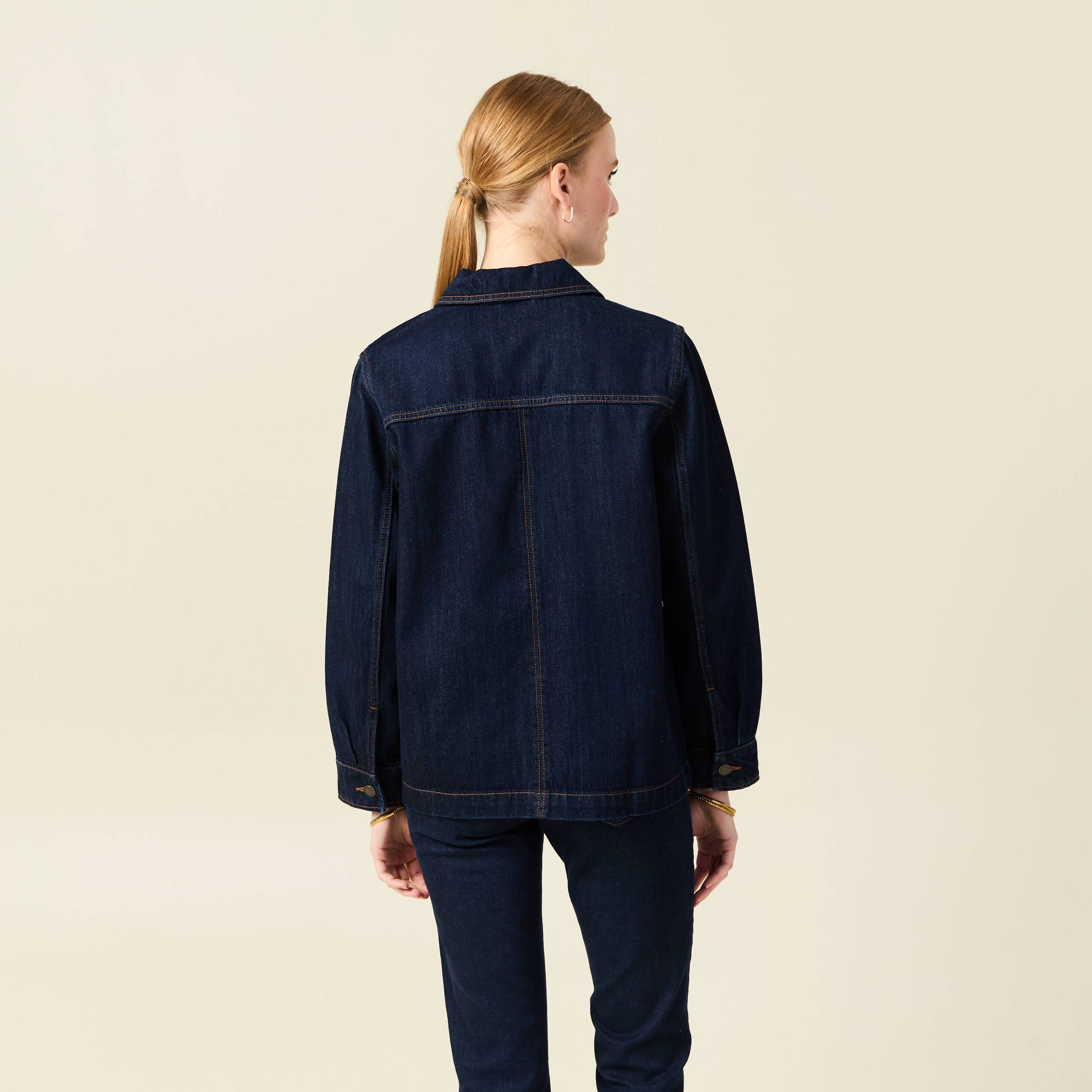 blouson surchemise en jean denim brut femme Blouson surchemise en jean denim brut femme