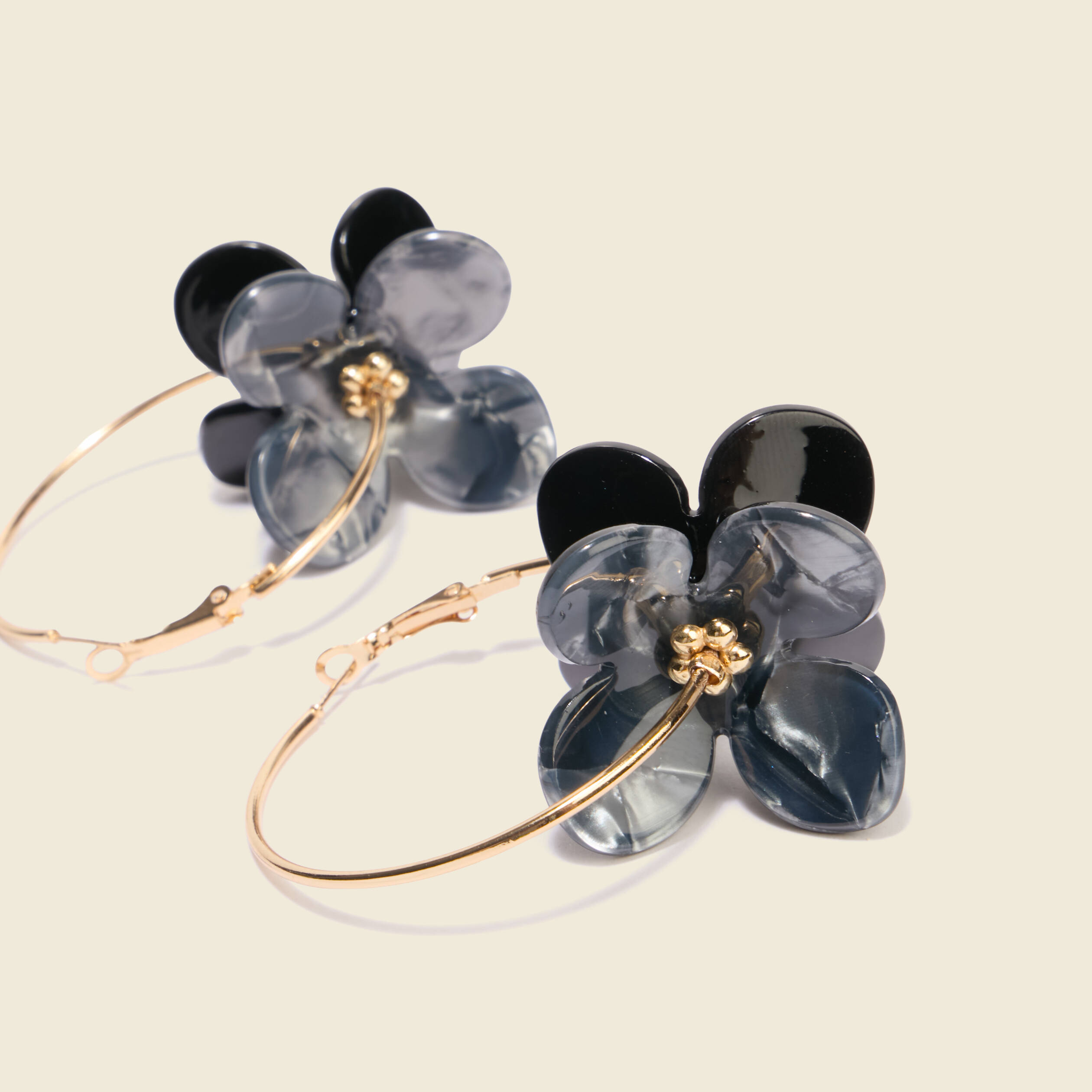 boucles doreilles creoles noir femme Boucles d'oreilles créoles noir femme
