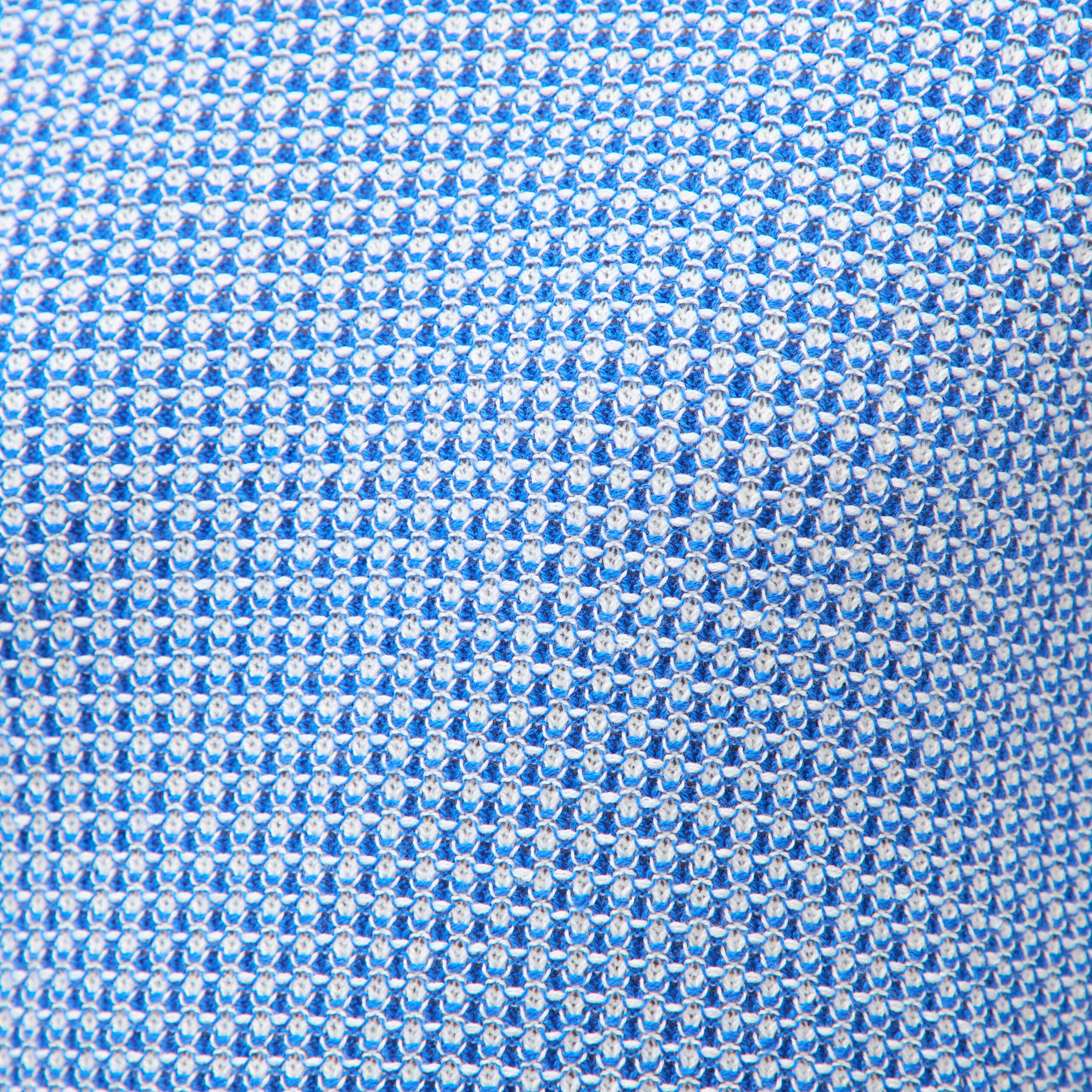 Pull droit court manches courtes bleu electrique femme