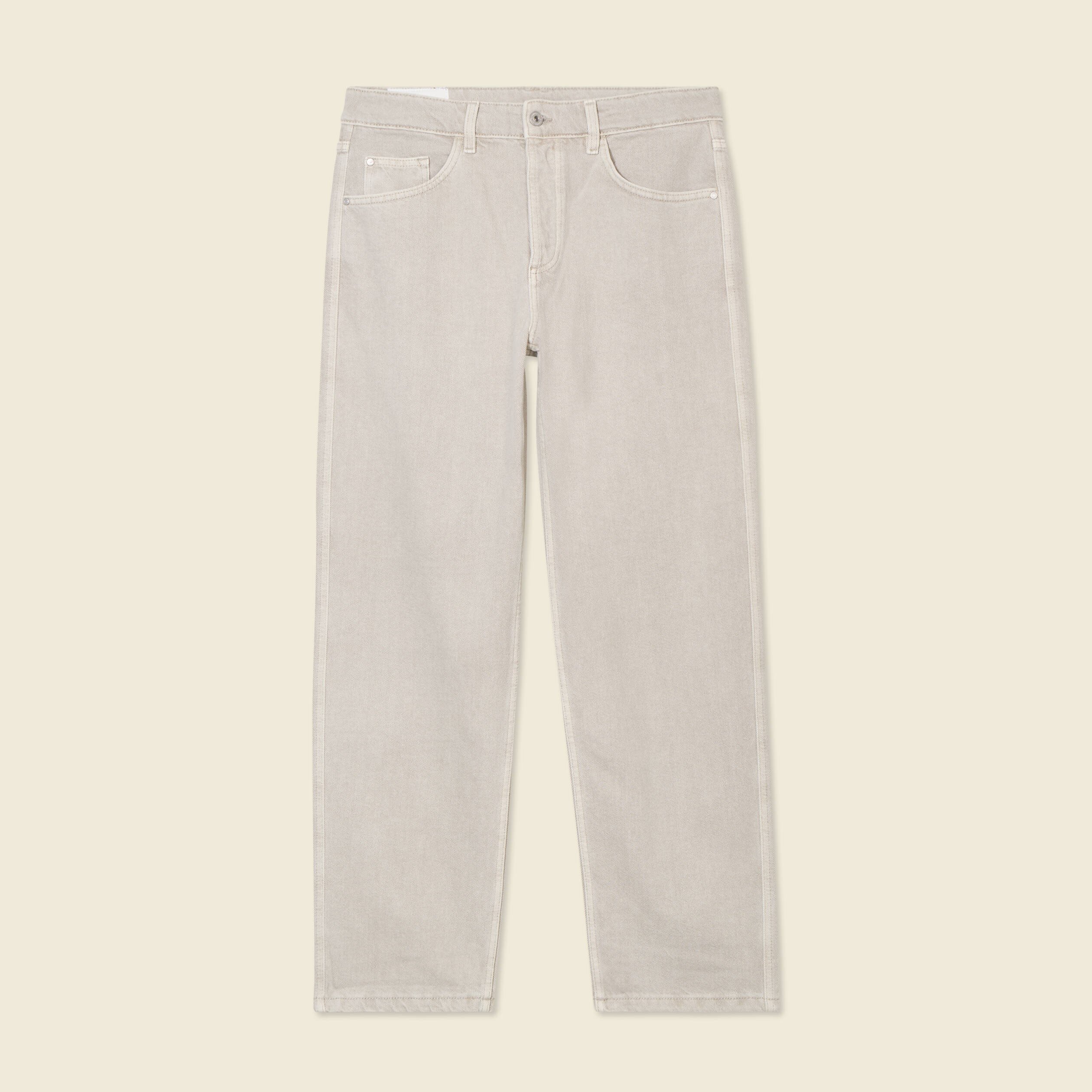 jeans large 5 poches denim snow gris homme Jeans large 5 poches denim snow gris homme
