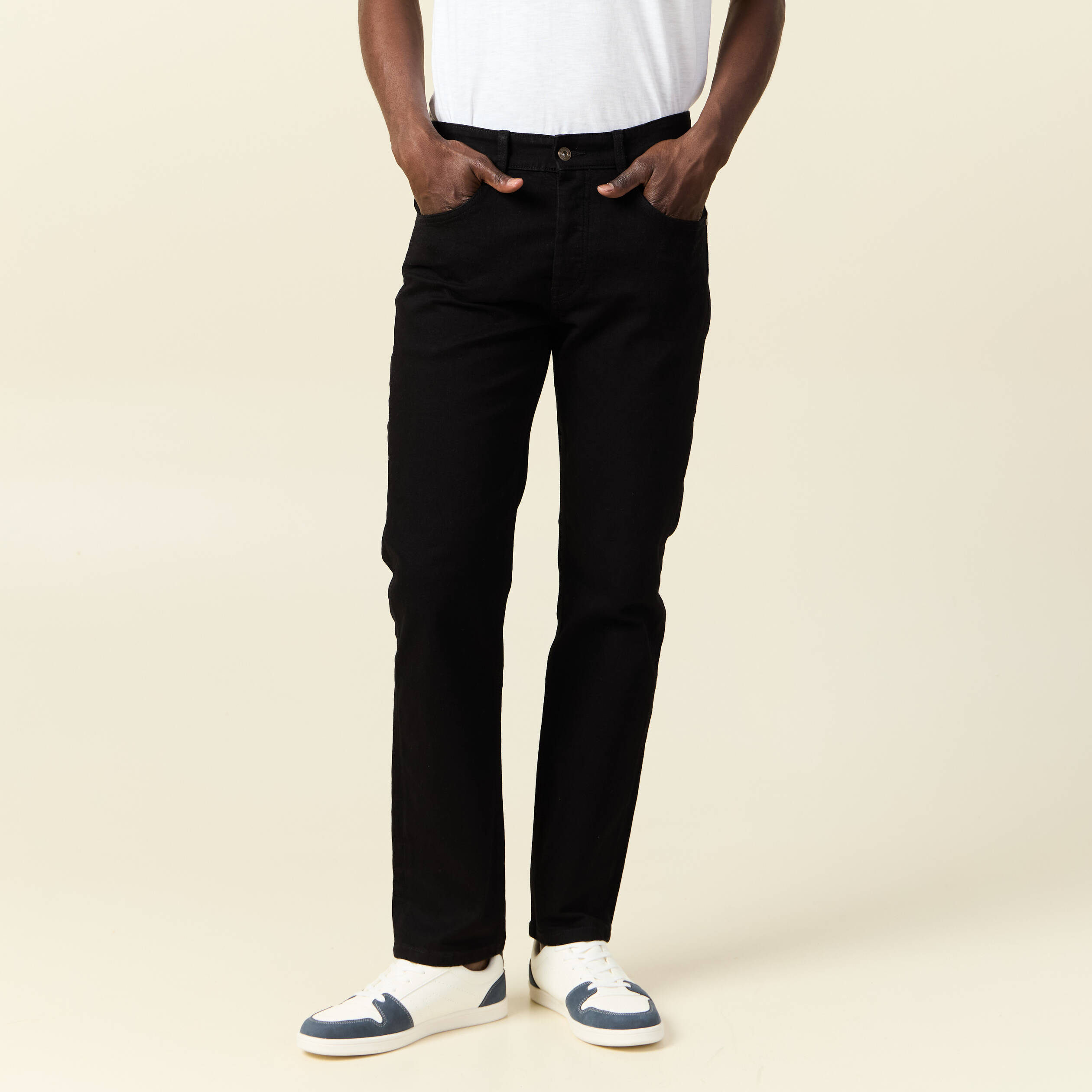 Jeans regular longueur 32 denim noir homme