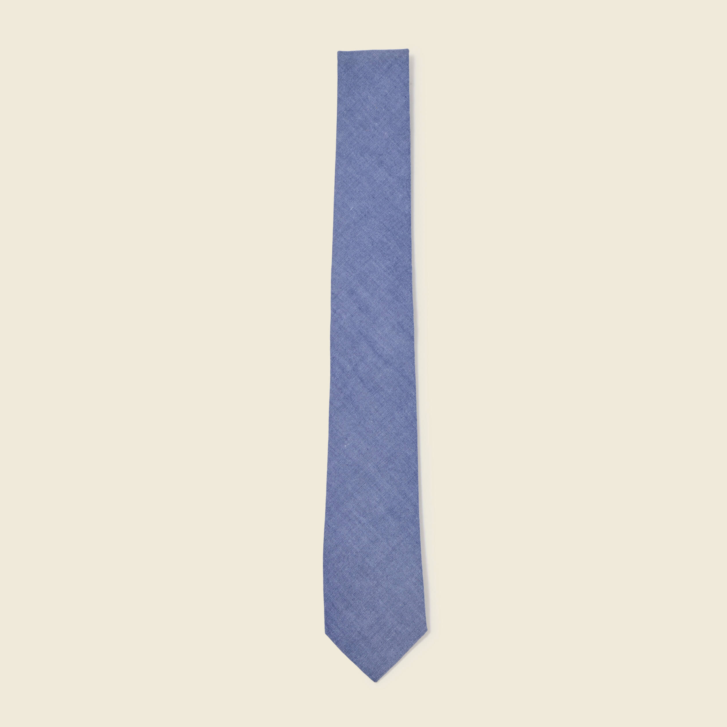 Cravate en coton bleu gris homme