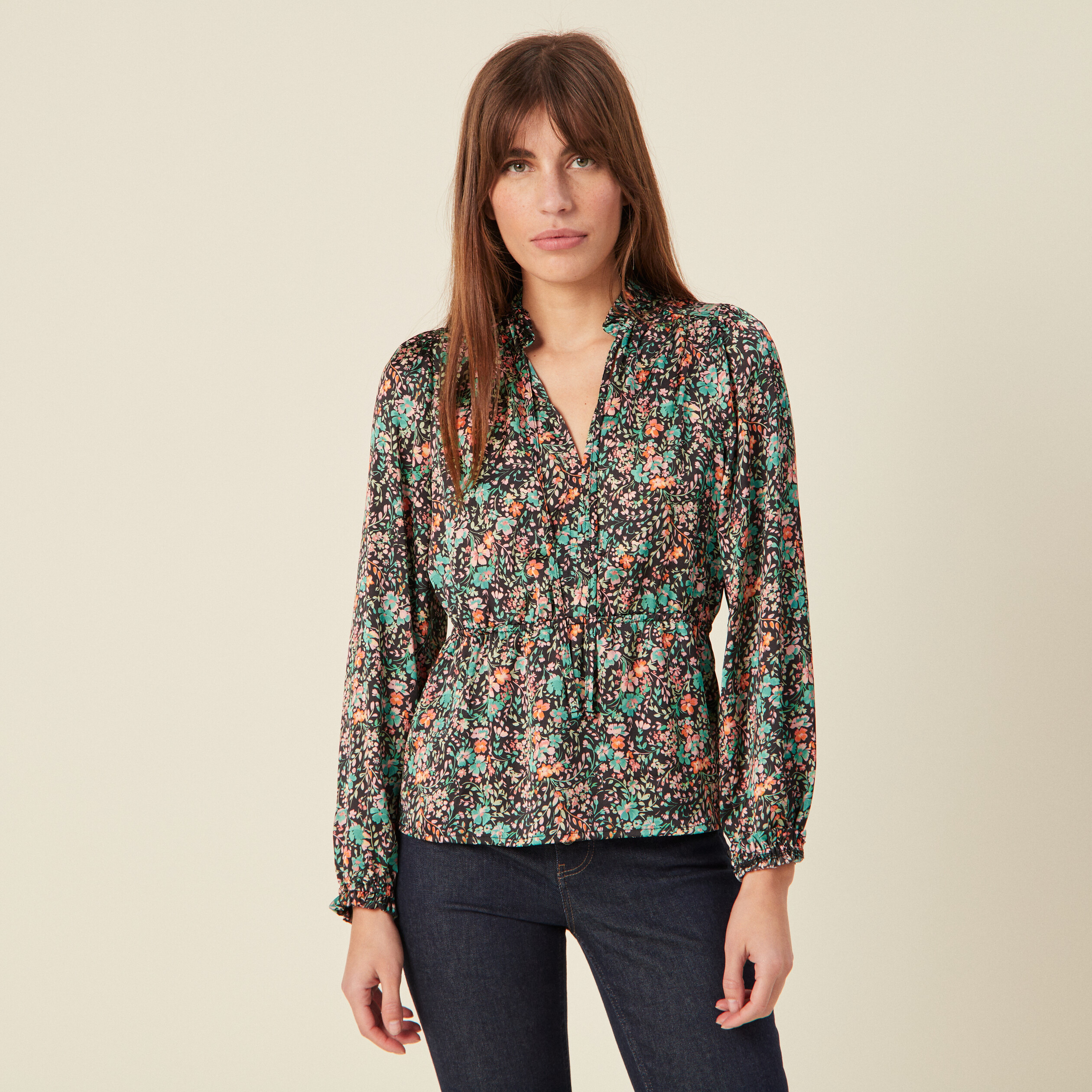 Chemisier long outlet noir femme
