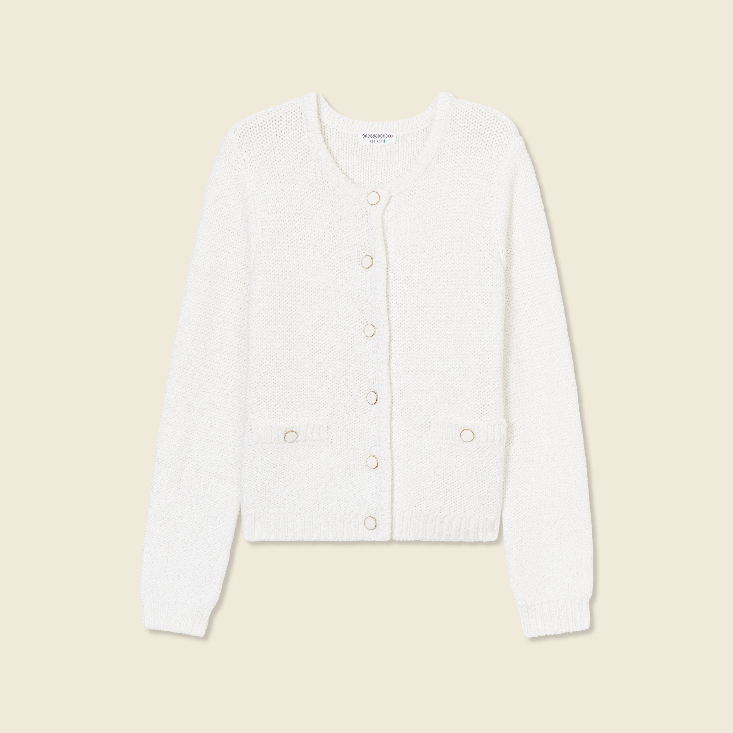 gilet eco responsable ecru femme Gilet éco-responsable ecru femme