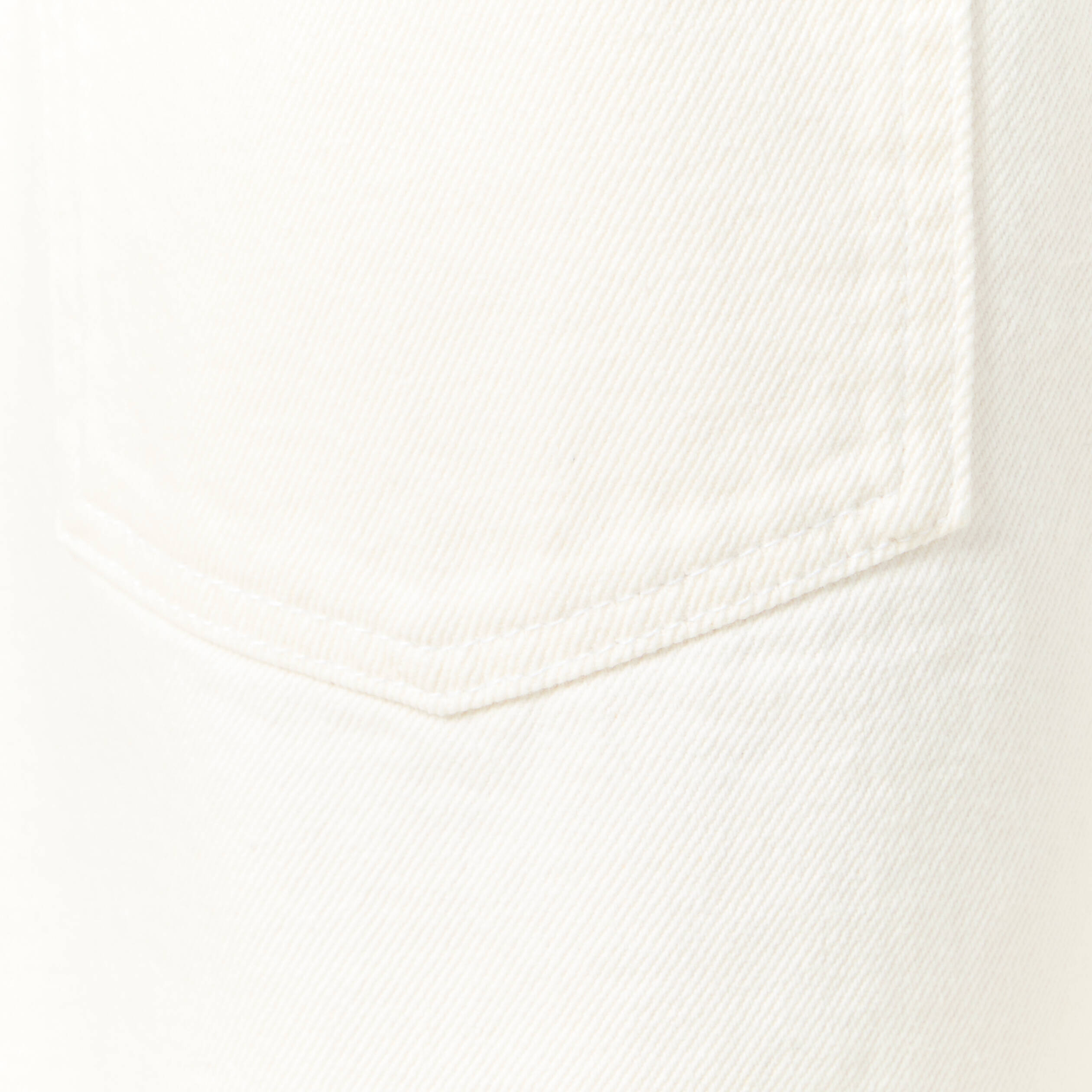 bermuda droit en jean denim blanc homme Bermuda droit en jean denim blanc homme