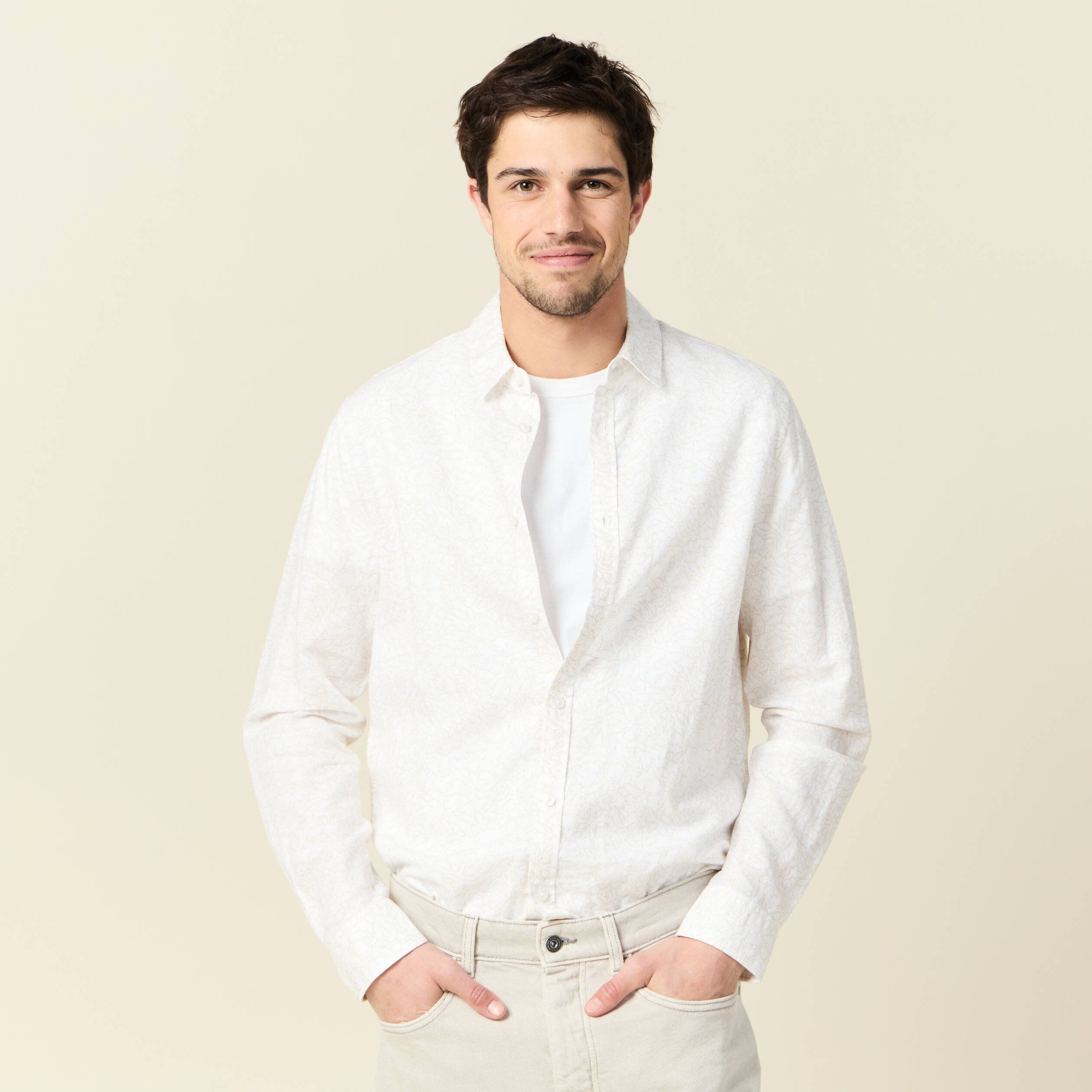 chemise manches longues blanc homme Chemise manches longues blanc homme