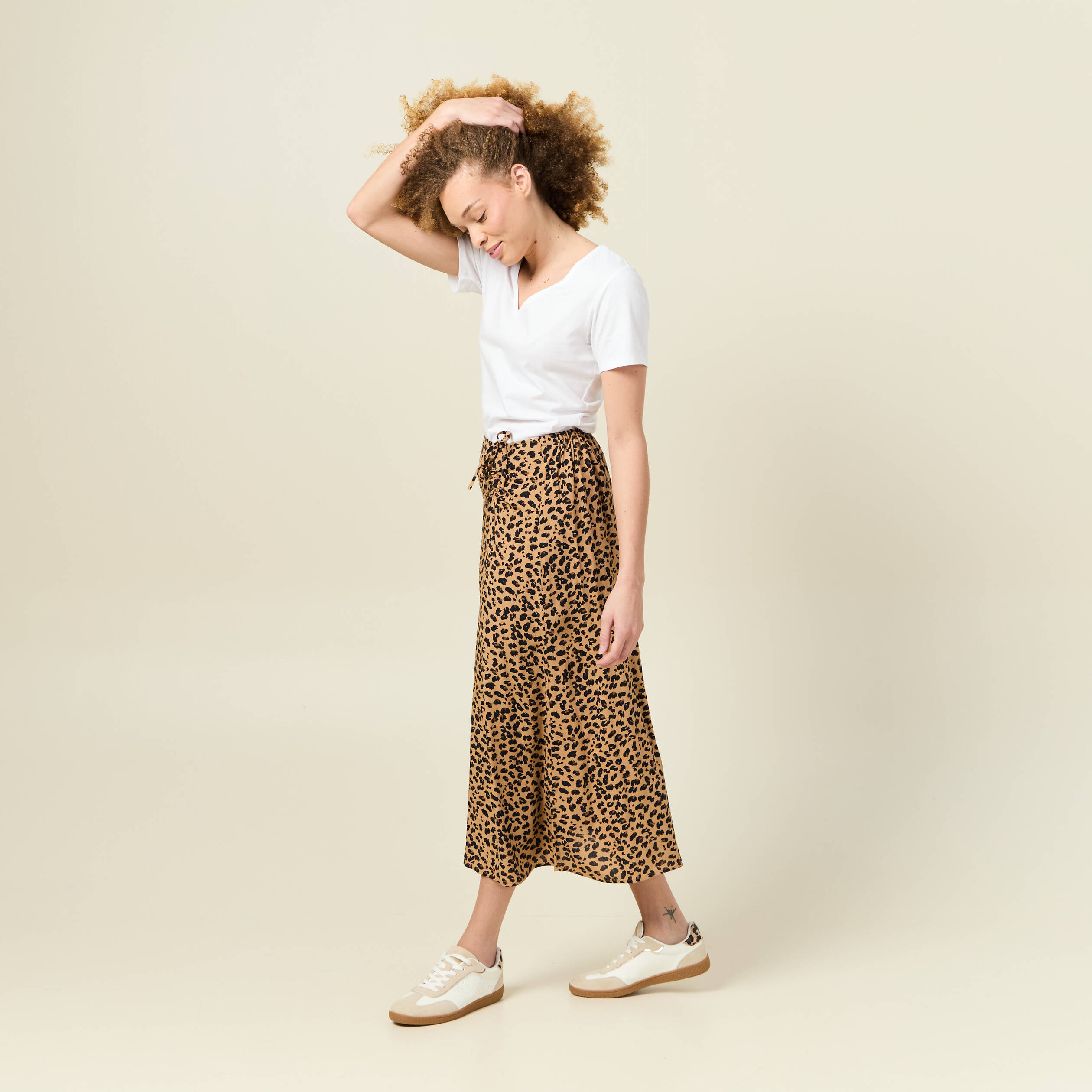 jupe longue portefeuille marron clair femme Jupe longue portefeuille marron clair femme